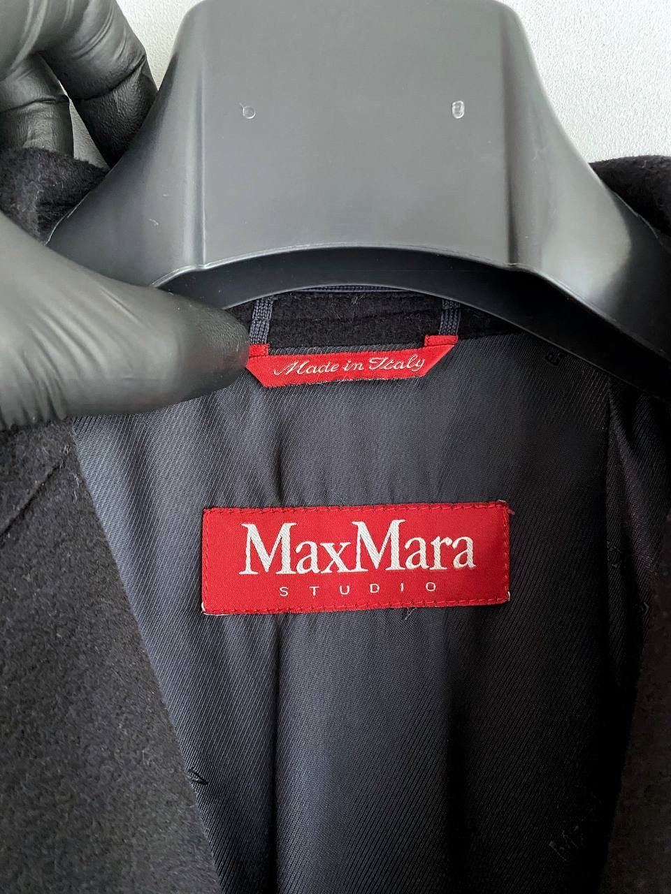 Designer × Max Mara Max Mara Studio Women's Wool Black Coat Size M / US10 / UK12 Size M / US 6-8 / IT 42-44 - 20 Thumbnail