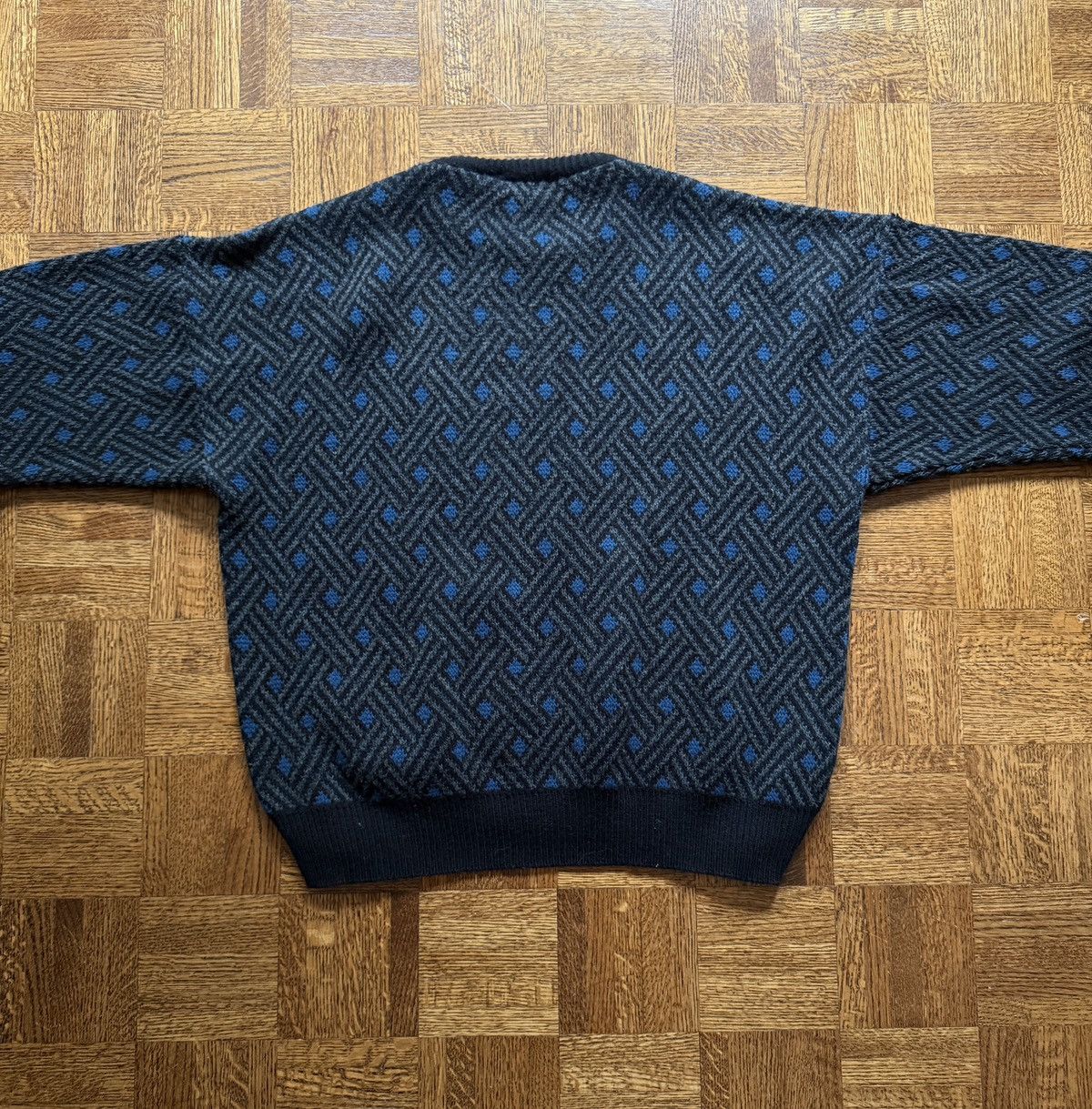 Vintage Vintage Geometric Patterned Knit Sweater Size US XL / EU 56 / 4 - 6 Thumbnail