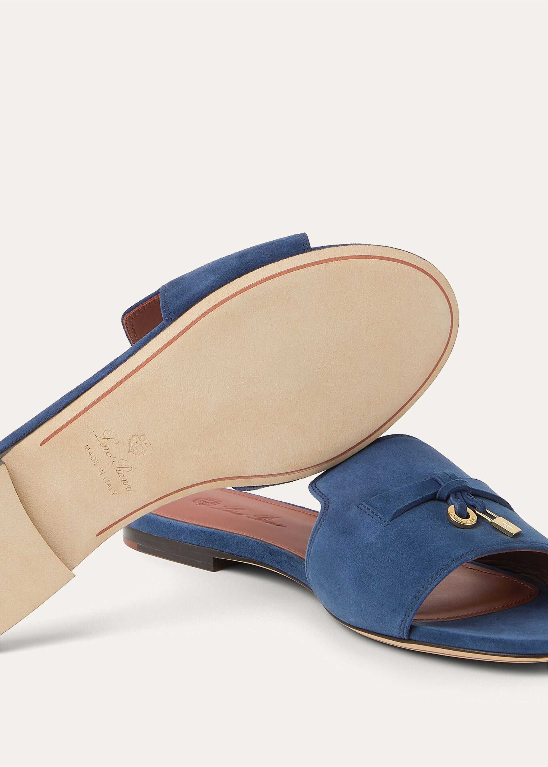 Loro Piana os11x0326 FAI5580 Summer Charms Sandals in Ocean Cavern Size US 9 / IT 39 - 4 Thumbnail