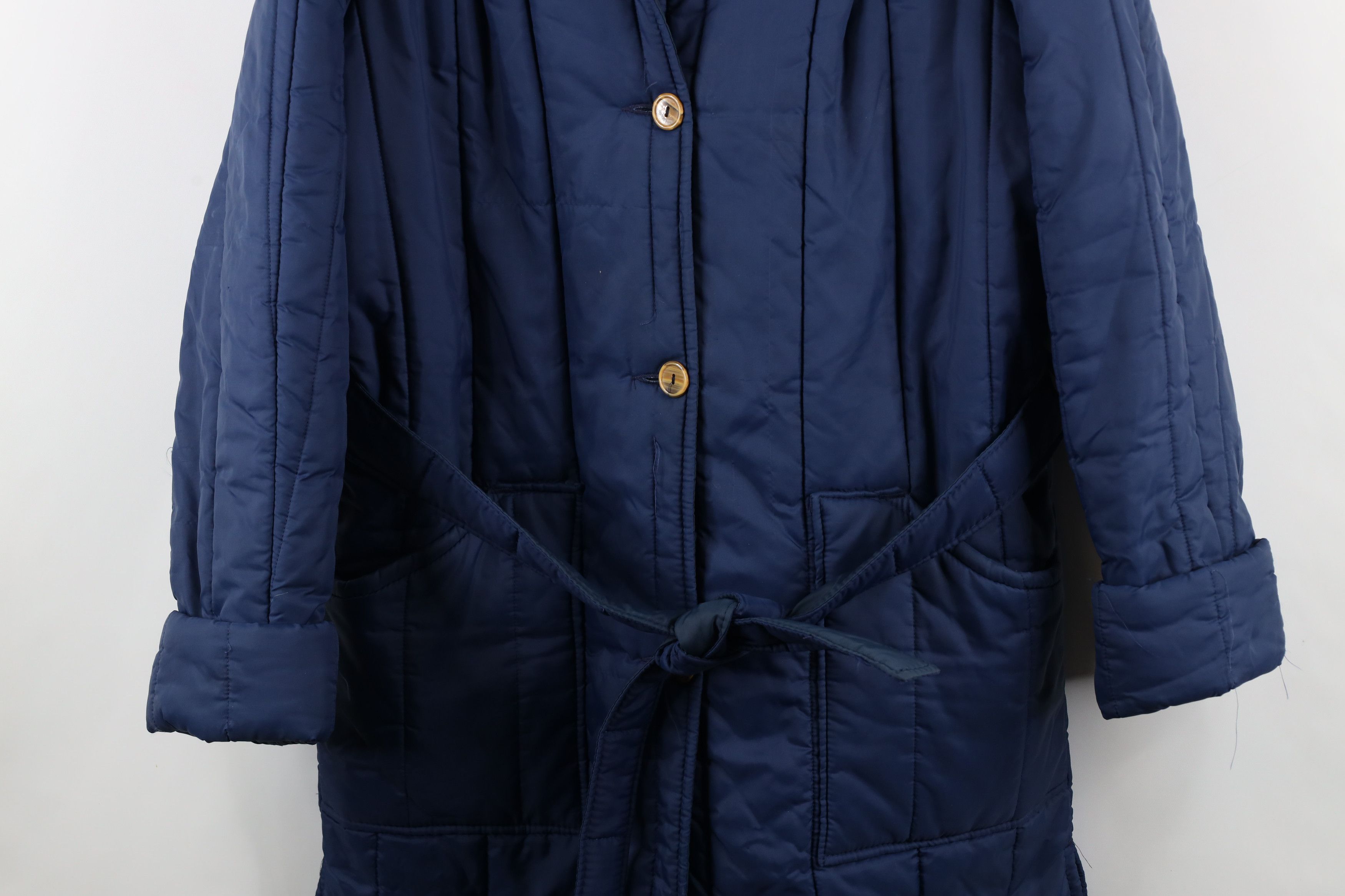 Vintage Vintage 70s Streetwear Cuffed Quilted Puffer Trench Coat USA Size XL / US 12-14 / IT 48-50 - 3 Thumbnail