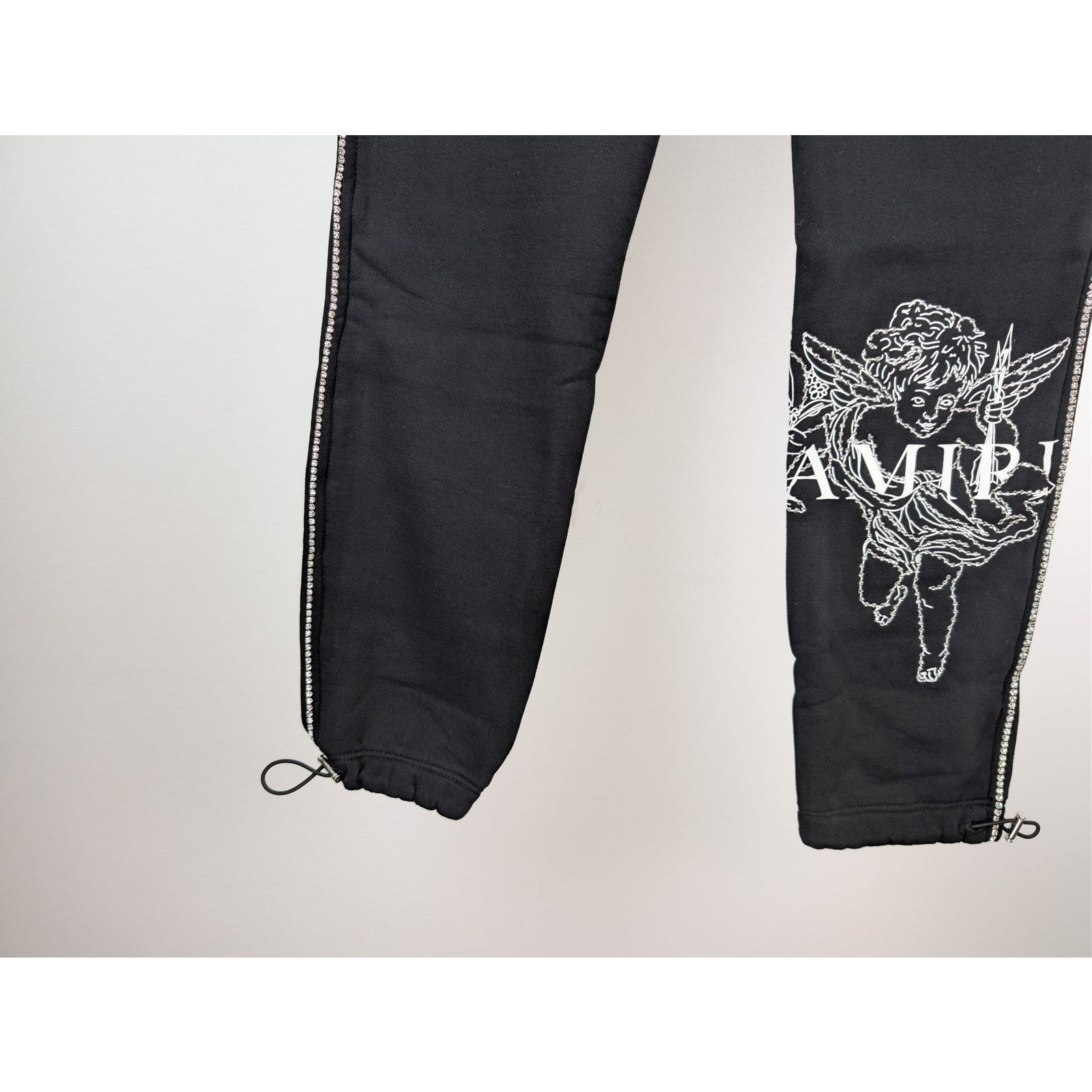 Amiri o1rshd1 Crystal Outline Cherub Sweatpants in Black Size US 32 / EU 48 - 13 Thumbnail