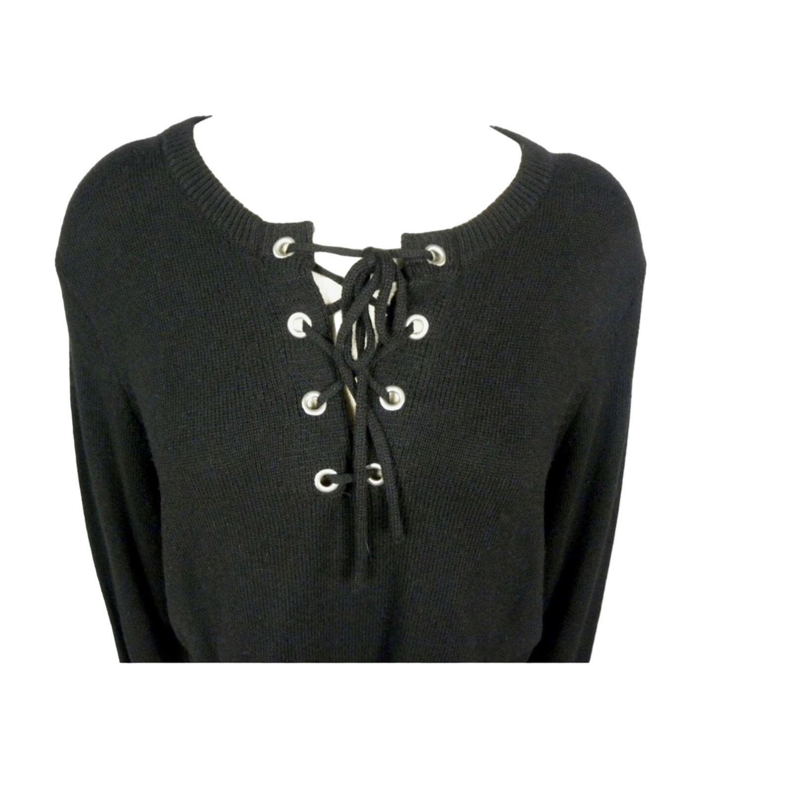 Other NEW Avec les Filles Black Crop Alpaca Blend Sweater XL Size XL / US 12-14 / IT 48-50 - 3 Thumbnail