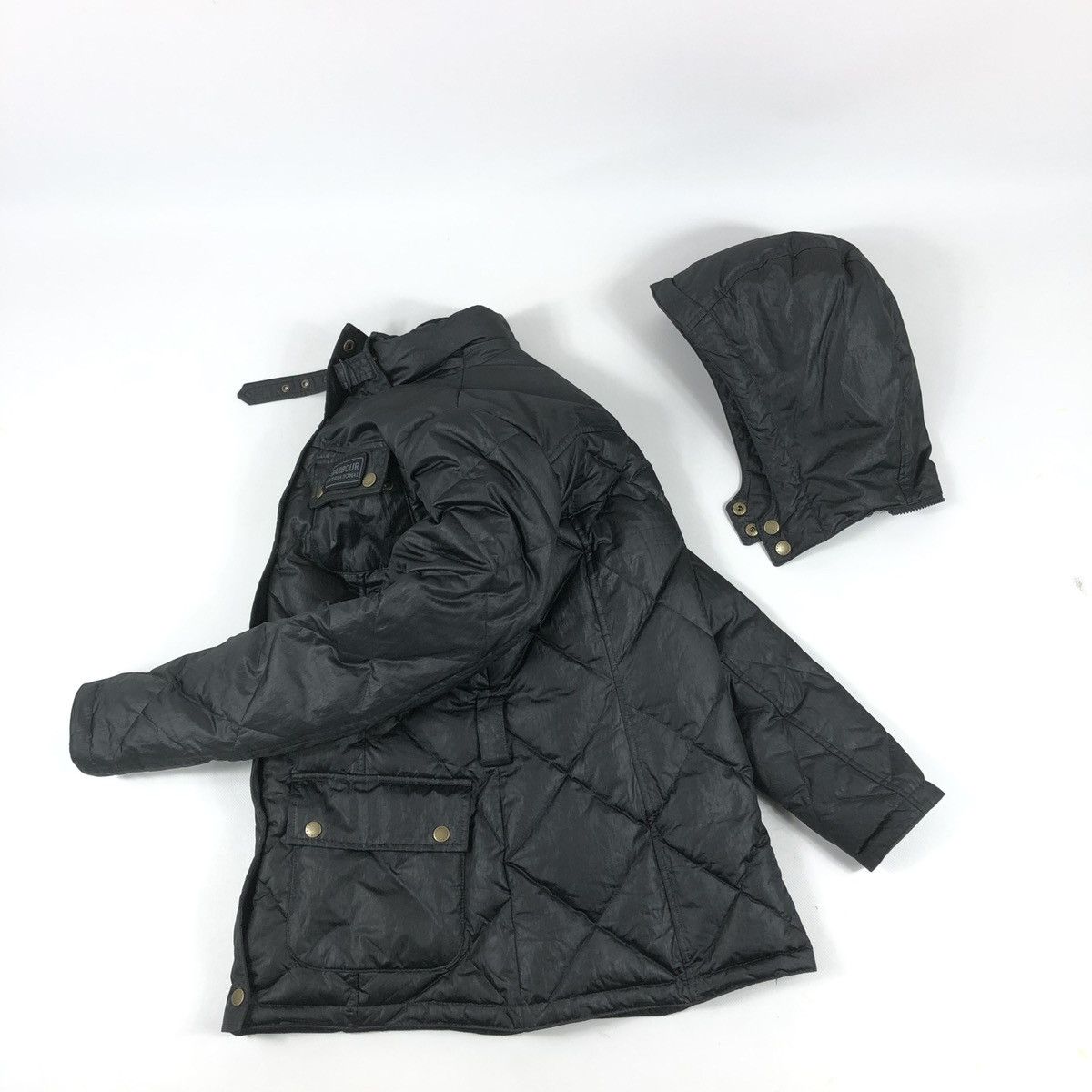 Barbour × Belstaff × Designer BARBOUR International Nation Hooded Down Parka Jacket Coat 8 Size M / US 6-8 / IT 42-44 - 2 Thumbnail