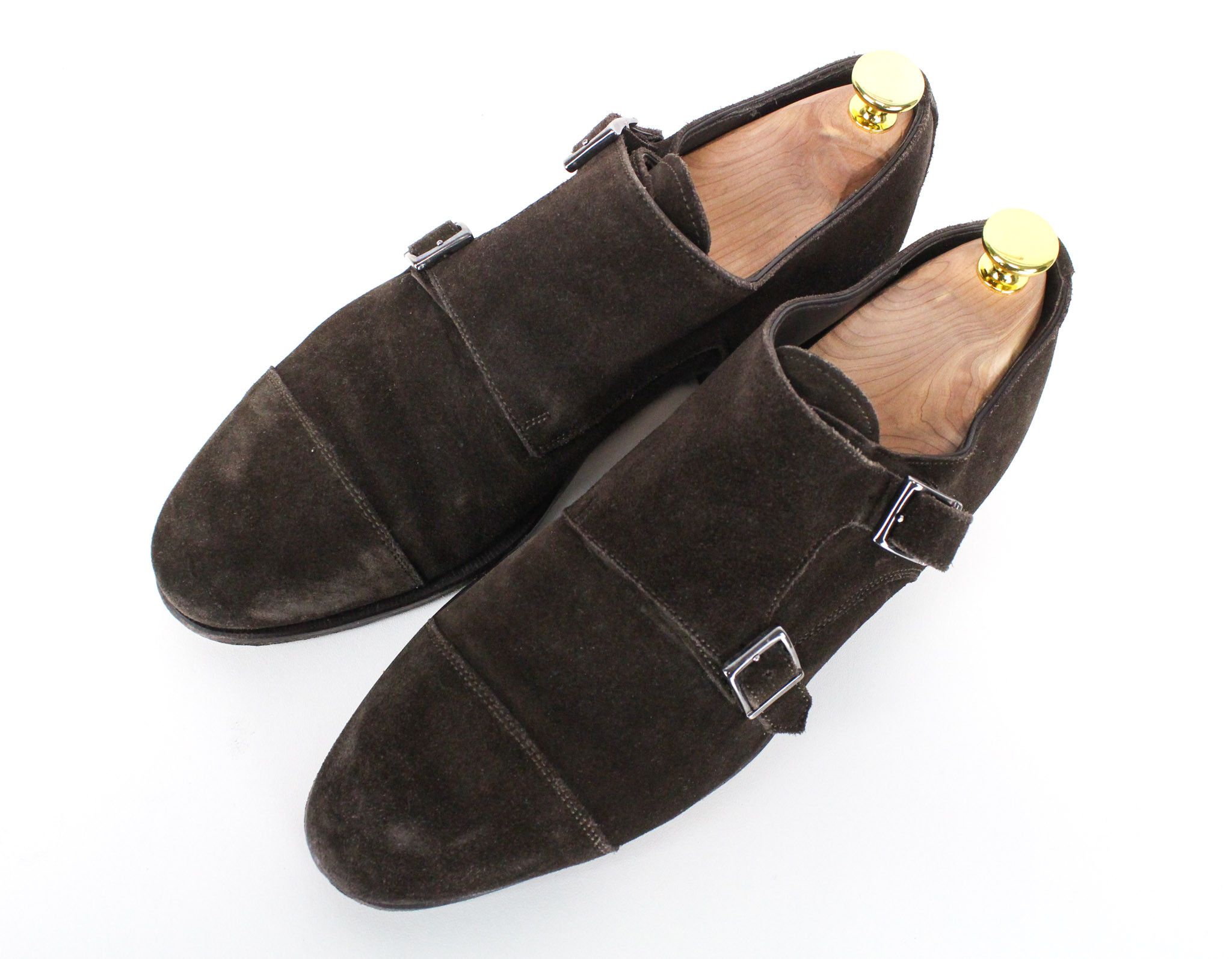 Suitsupply EU39.5 Brown Suede Leather Buckled Shoes 73724 Size US 6.5 / EU 39-40 - 7 Thumbnail
