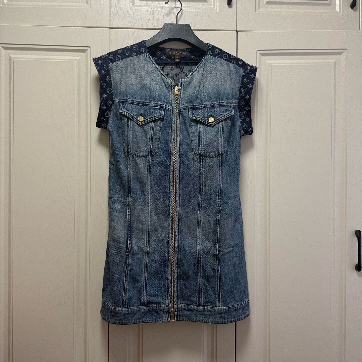 Louis Vuitton LV Denim Patchwork Dress Size M / US 6-8 / IT 42-44 - 1 Thumbnail