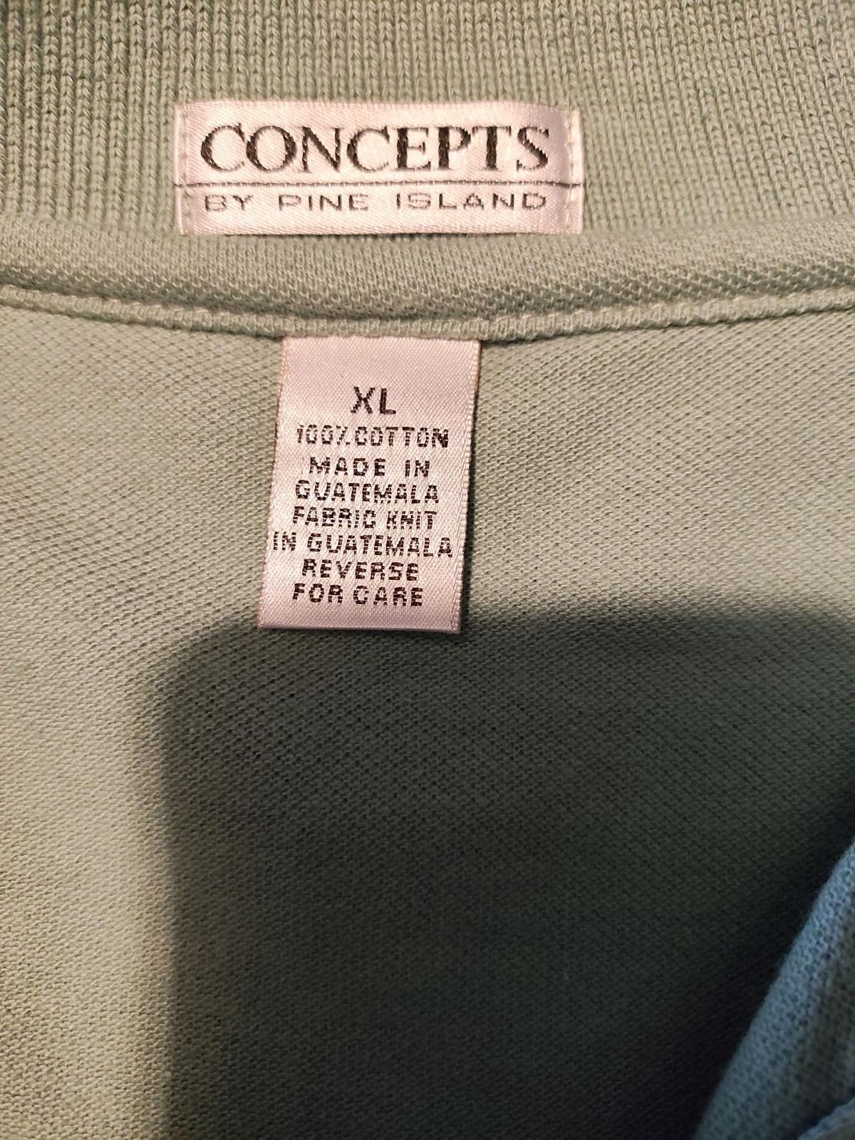 CNCPTS Concepts Men's Green Polo Shirt with White Stripe Detail Size US XL / EU 56 / 4 - 7 Thumbnail