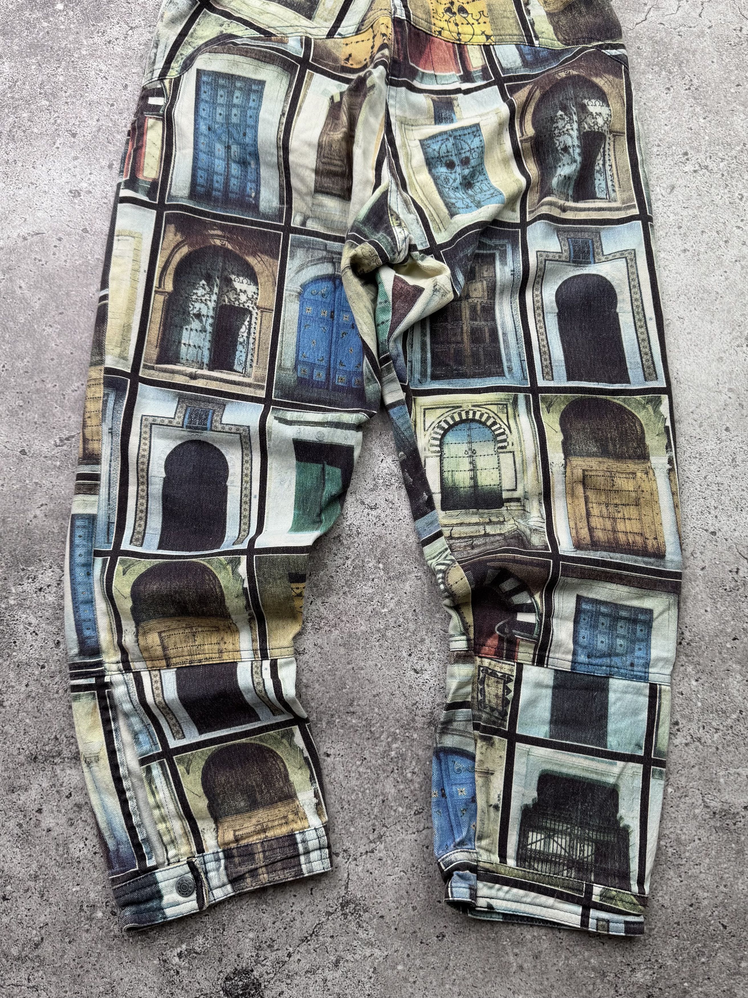 Vintage Vintage Printed Cropped Pants C552(V521) Size 25" / US 0 / IT 36 - 7 Thumbnail