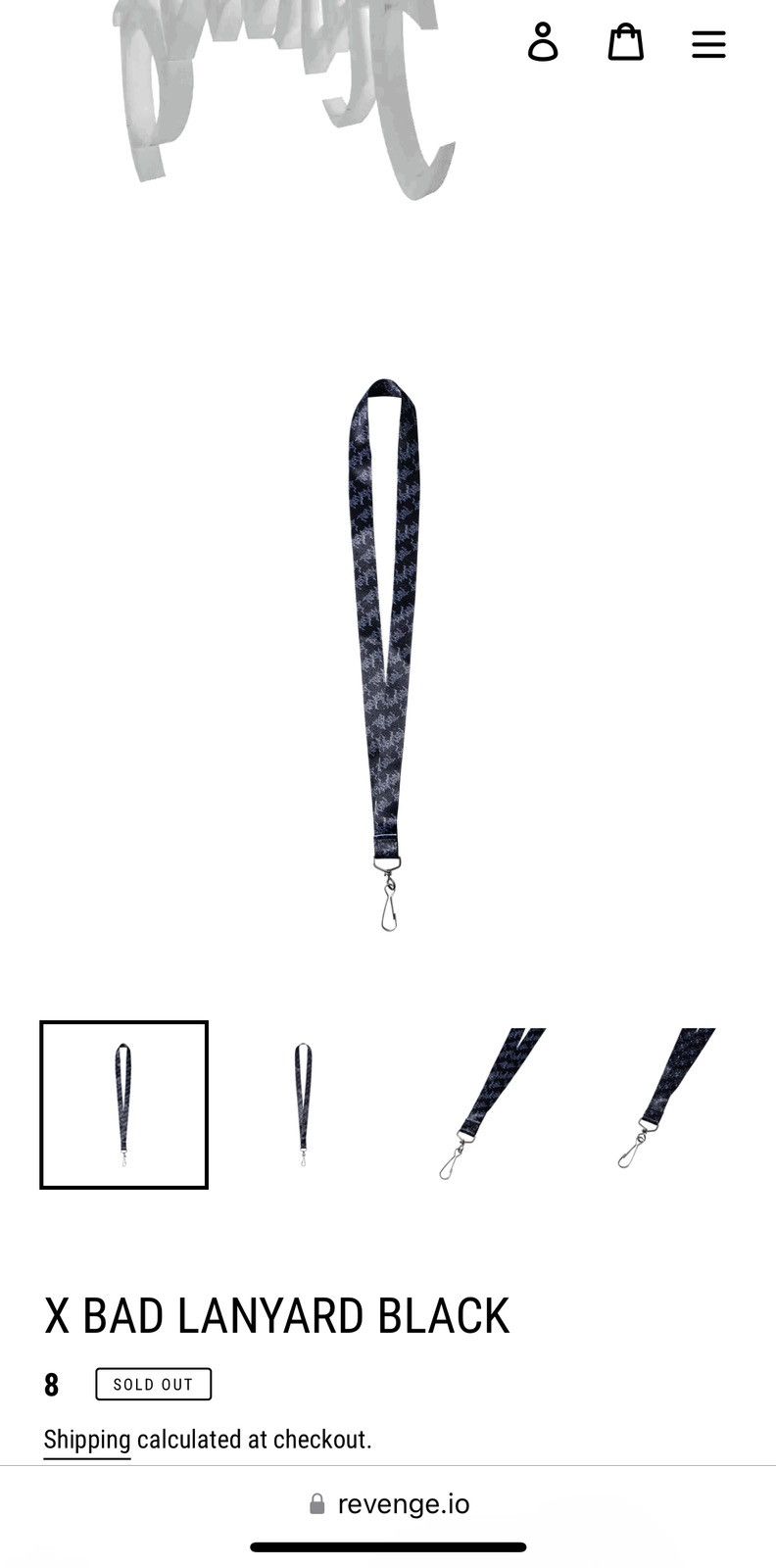 Revenge Revenge X Bad Lanyard Black Size ONE SIZE - 1 Thumbnail