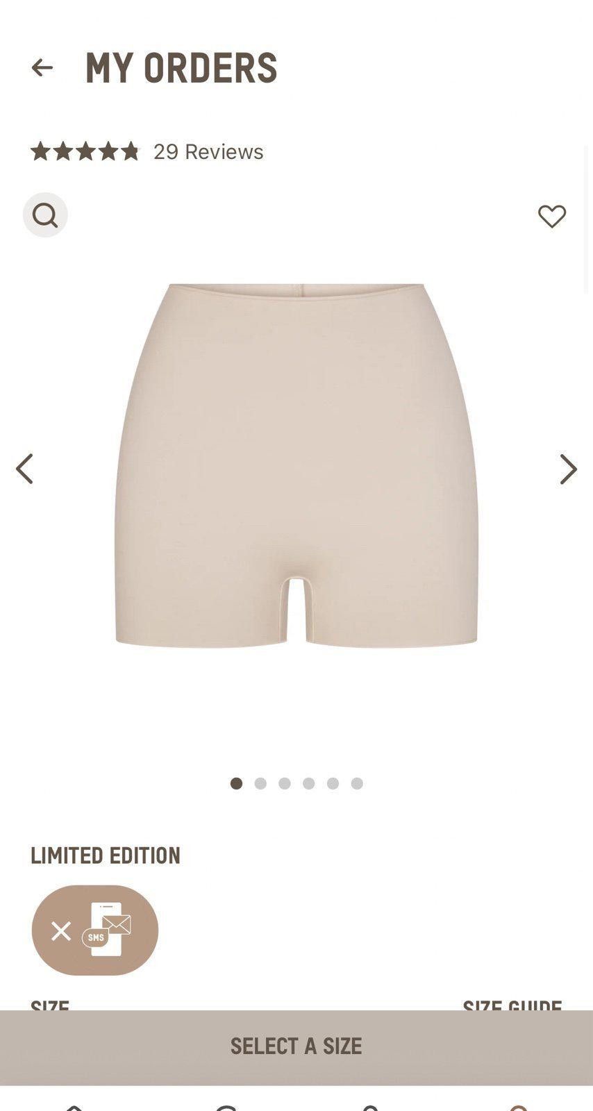 Kim Kardashian Skims NWT limited edition raw edge shorts stone Size ONE SIZE - 1 Thumbnail