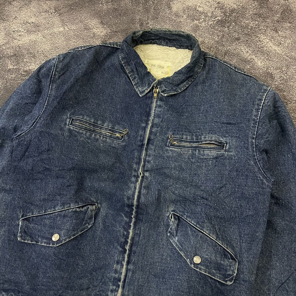 Big John × Japanese Brand × Vintage Vintage big john denim sherpa jacket Size US L / EU 52-54 / 3 - 3 Thumbnail