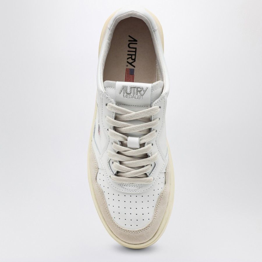 AUTRY o1d2blof0725 Leather Low-Top Sneakers in White/Beige Size US 6 / EU 39 - 3 Thumbnail