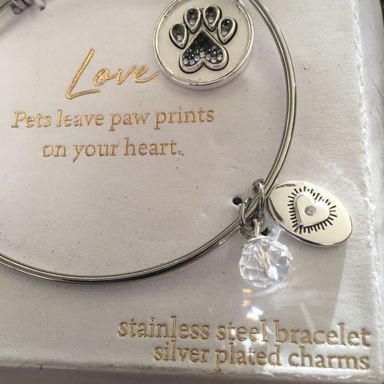 Jewelry LA Gem footnotes loved pet adjustable bracelet Size ONE SIZE - 3 Thumbnail