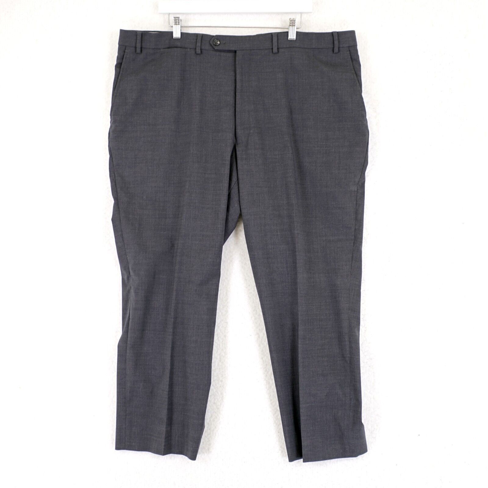 Hart Schaffner Marx Hart Schaffner Marx Gray Wool 43/27 Dress Pants High Rise Fl Size 42S - 1 Thumbnail