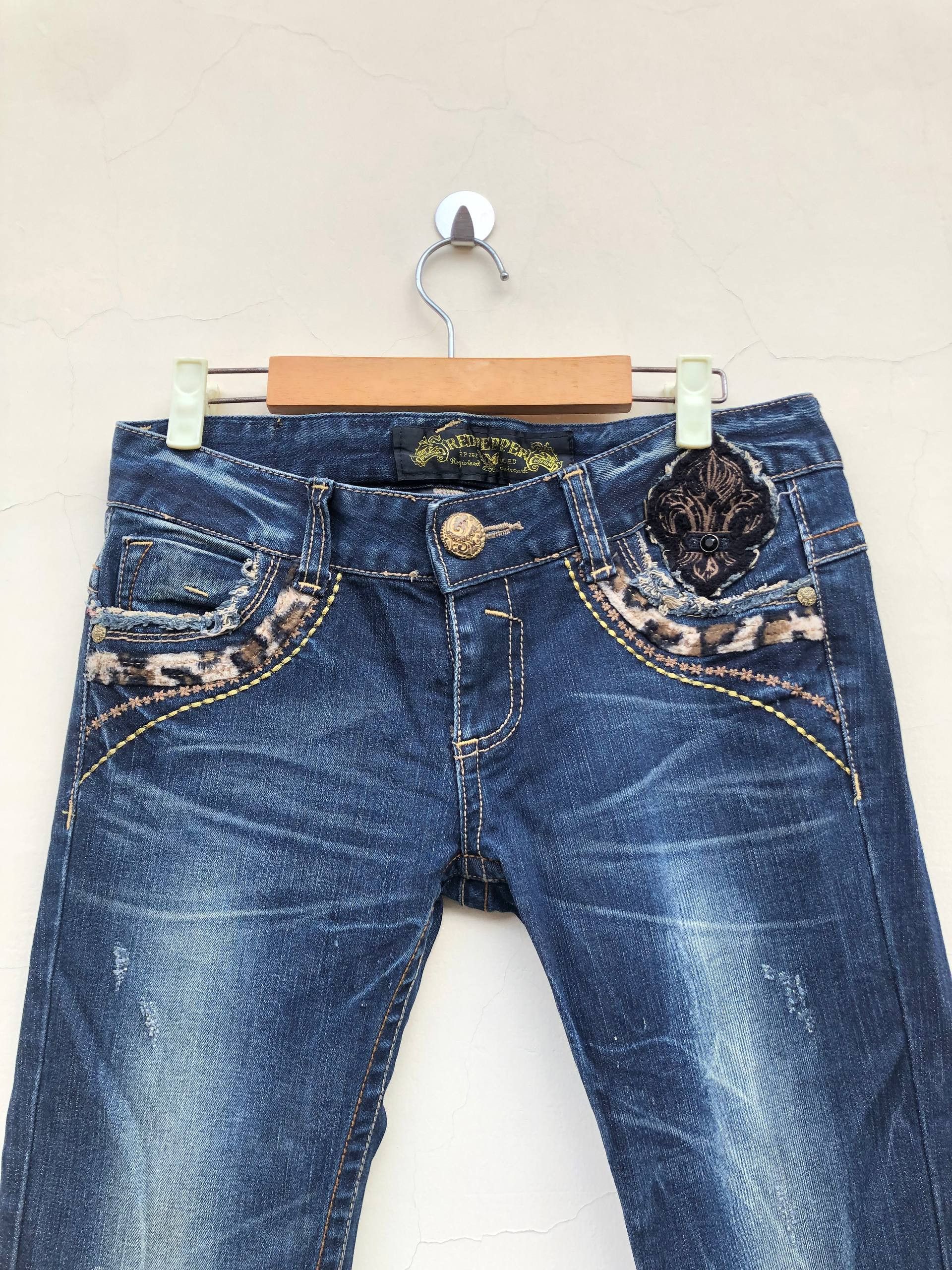 If Six Was Nine 2000s Fading Bootcut Flared Vkei Y2k Japanese Archive Size US 28 / EU 44 - 8 Thumbnail