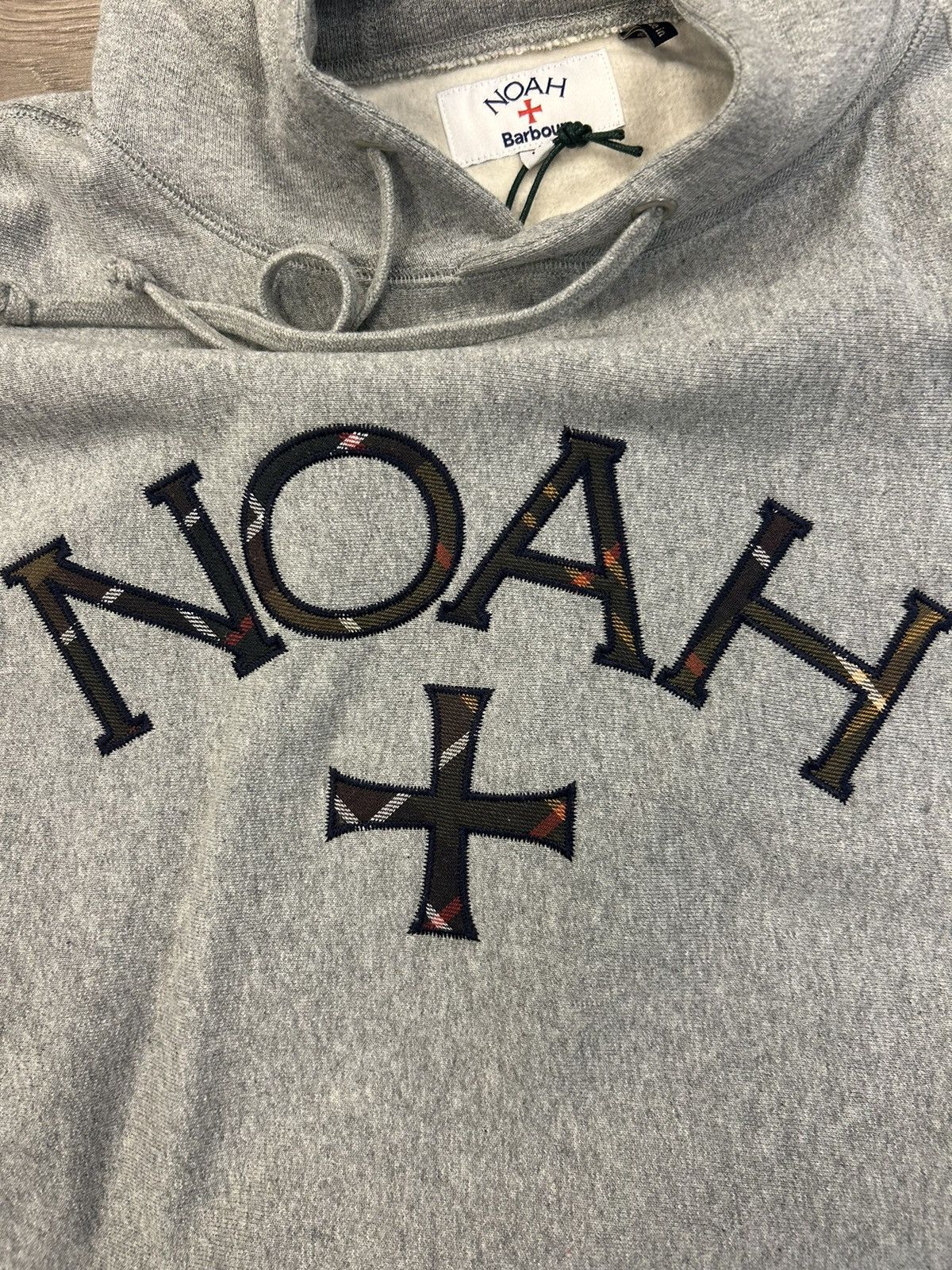 Barbour × Noah Noah x Barbour Hooded Sweatshirt Grey Medium