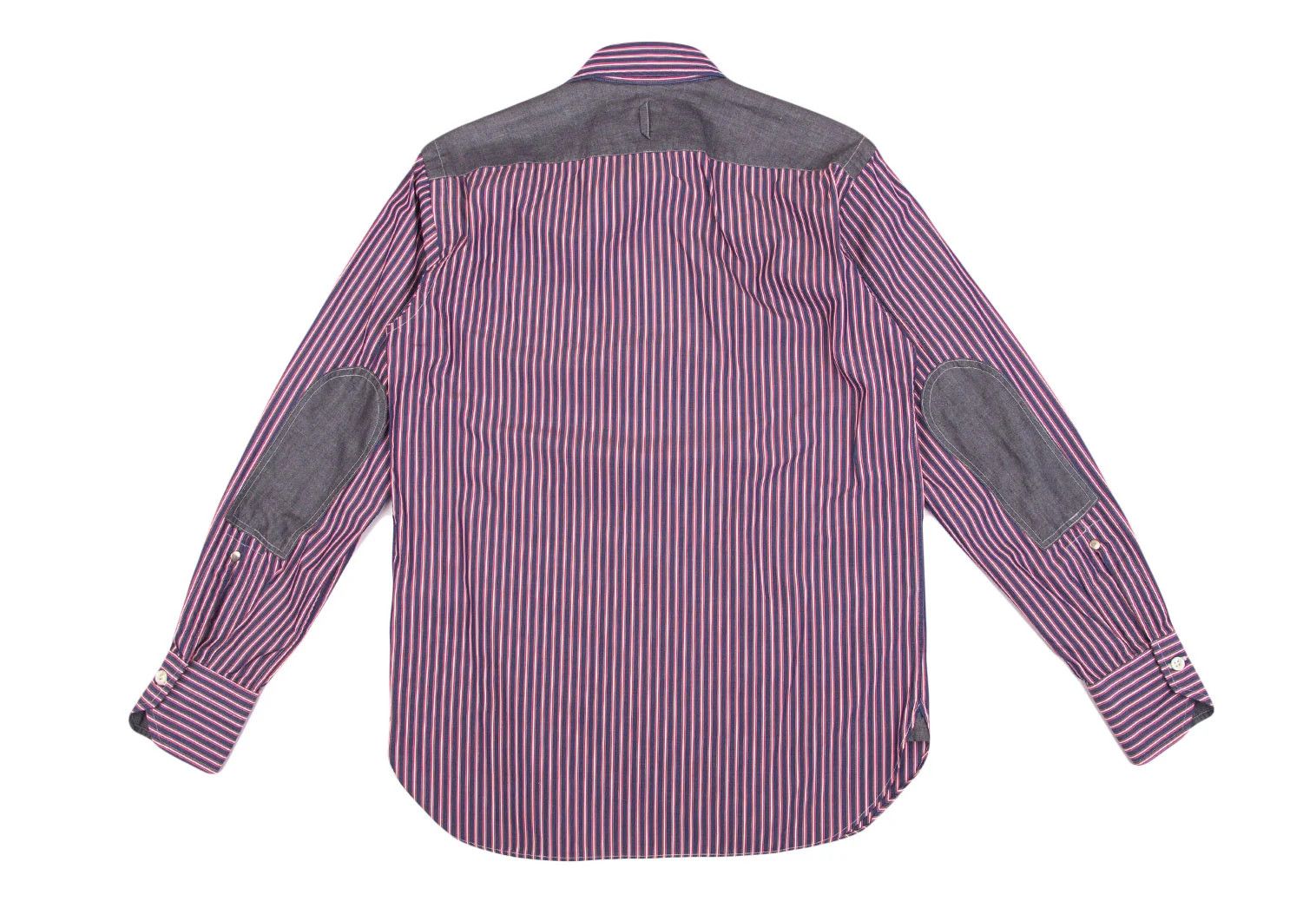 Junya Watanabe Striped Panel Shirt in Navy and Red, Size XS Size US XS / EU 42 / 0 - 11 Thumbnail