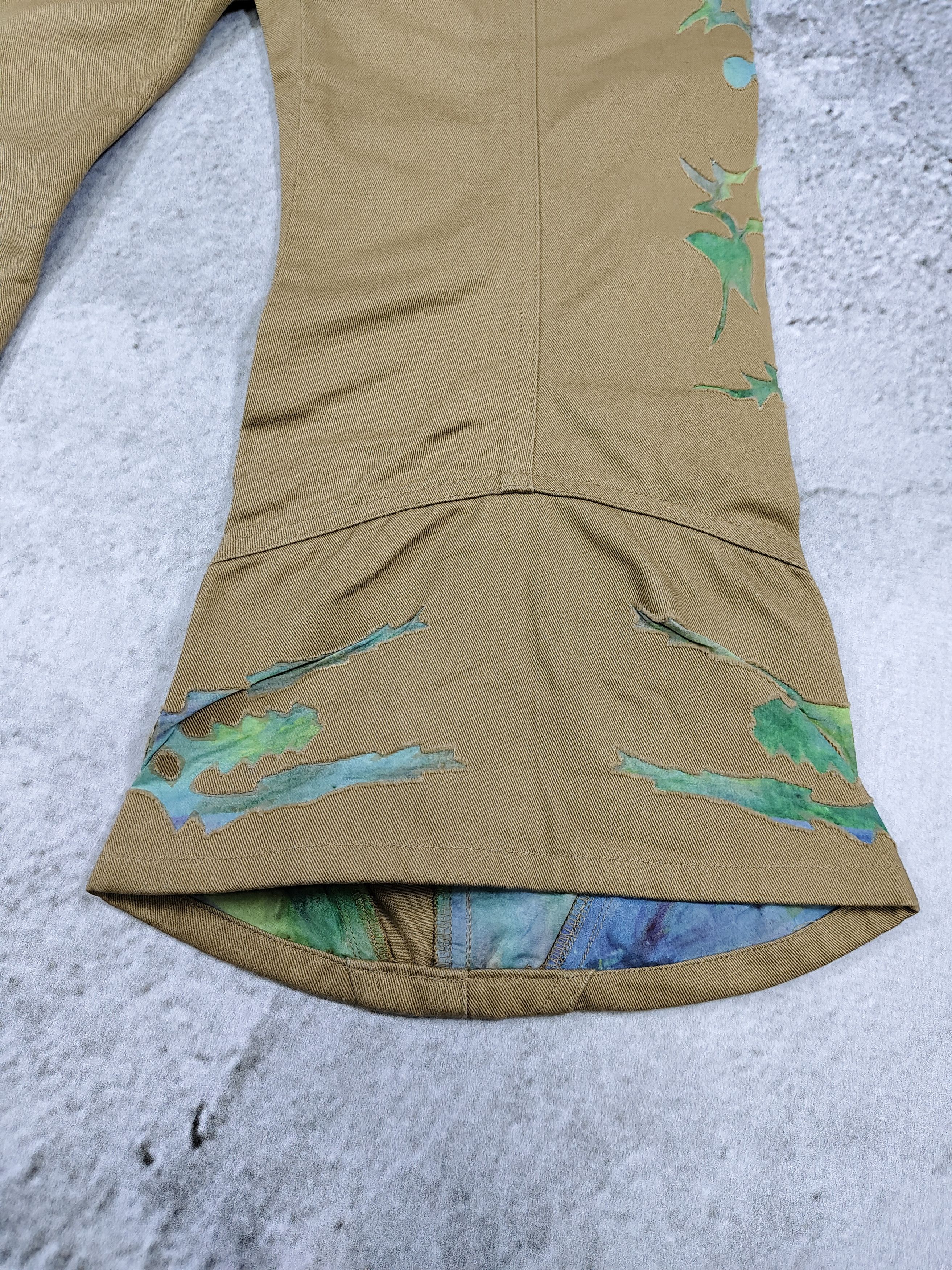 Issey Miyake 00s Issey Miyake- Archive Tribal Applique Bell Bottom Flare Size 29" - 4 Thumbnail