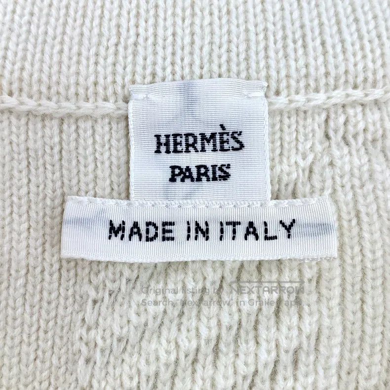 Hermes Hermes Beige Letter Embroidered Wool Sleeveless Knitted Dr Size XS / US 0-2 / IT 36-38 - 5 Thumbnail