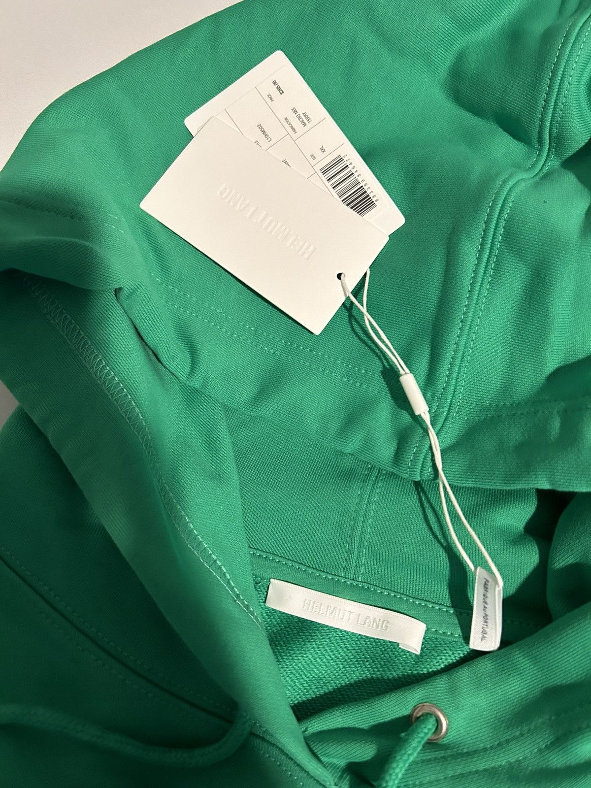 Helmut Lang HELMUT LANG - Macro Mix Terry Hoodie in Peppermint Size US XXL / EU 58 / 5 - 5 Thumbnail