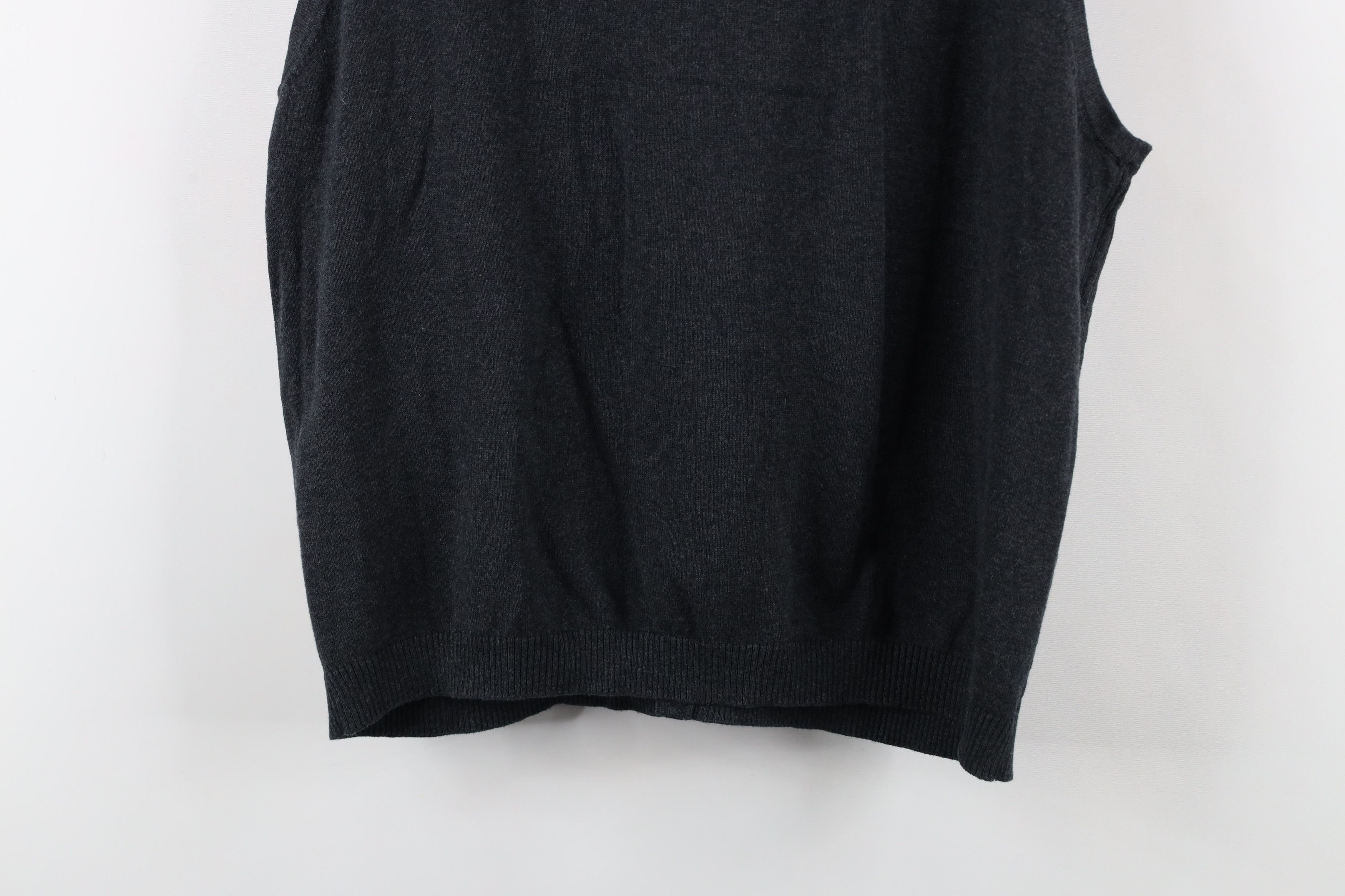 Vintage Vintage 90s Lightweight Cotton Cable Knit Sweater Vest Gray Size US XL / EU 56 / 4 - 7 Thumbnail