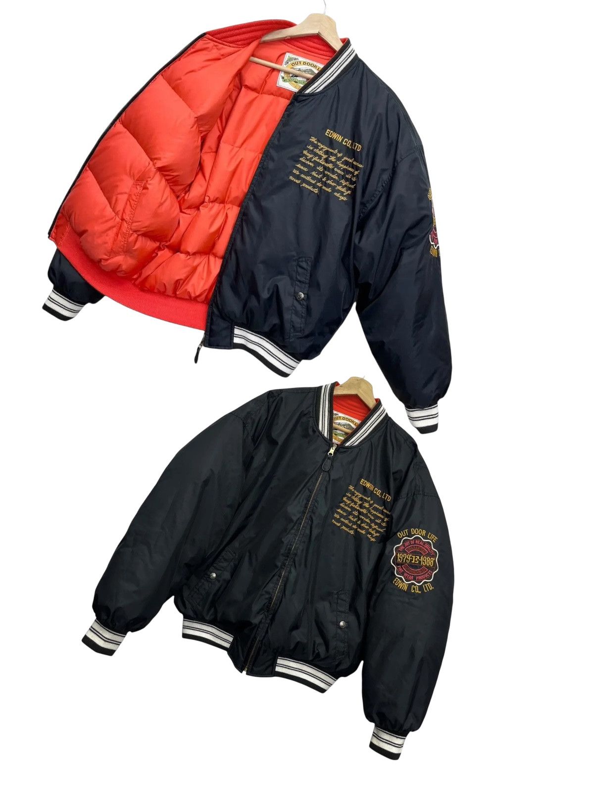 Edwin 🔥Vintage 80’s EDWIN OUTDOOR LIFE DOWN Reversible Jacket Size US L / EU 52-54 / 3 - 24 Thumbnail