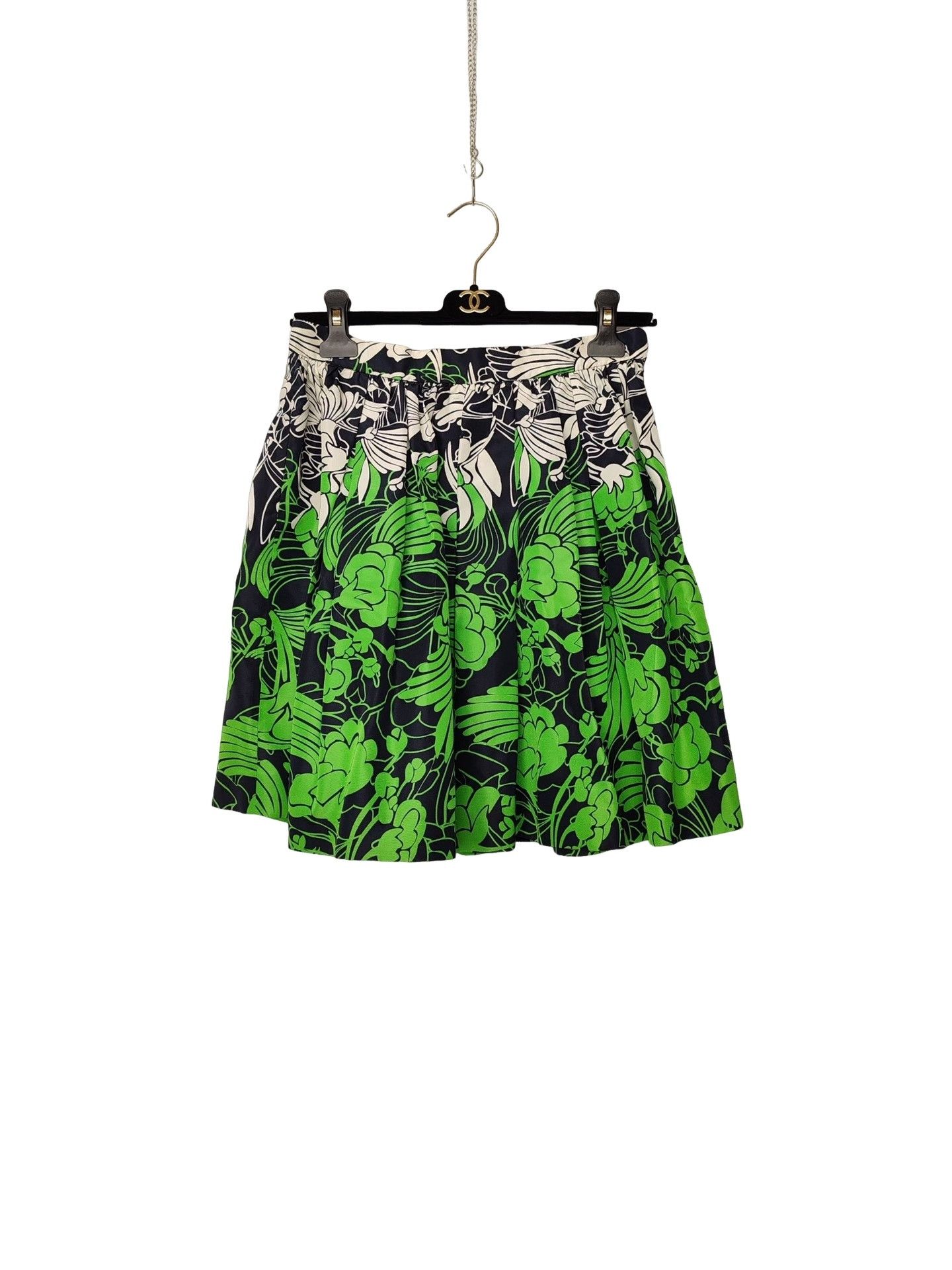 Miu Miu Miu Miu Floral Silk Mini Skirt Size 42 Size 28" / US 6 / IT 42 - 1 Thumbnail