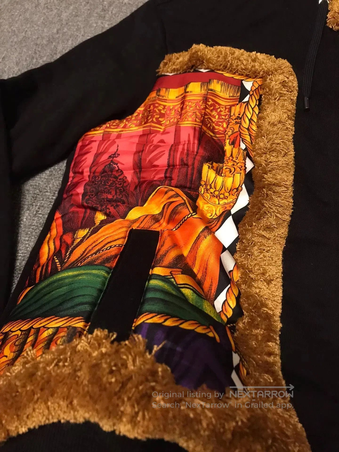 Versace Black XXL Hoodie with Embroidered & Patterned Panels. Size US XXL / EU 58 / 5 - 6 Thumbnail