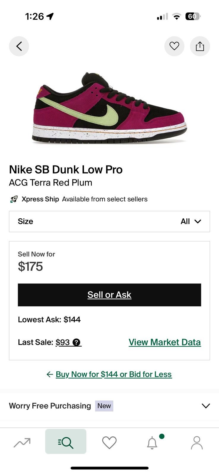 Nike Nike SB dunk low ACG TERRA RED PLUM Size US 11 / EU 44 - 3 Thumbnail