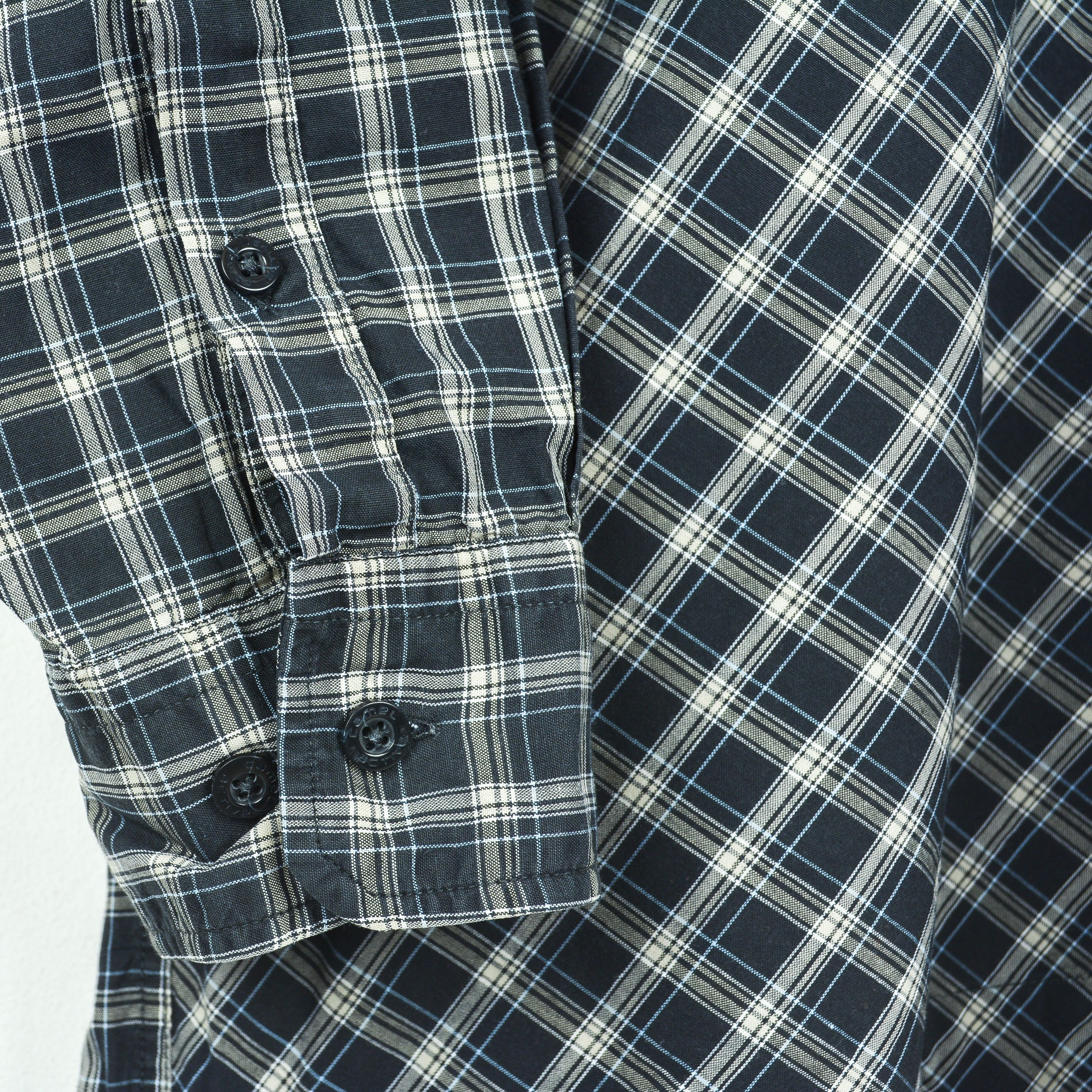 camel active Casual L Button Up Shirt Check Black Tartan Long Sleeved Top Size US L / EU 52-54 / 3 - 4 Thumbnail