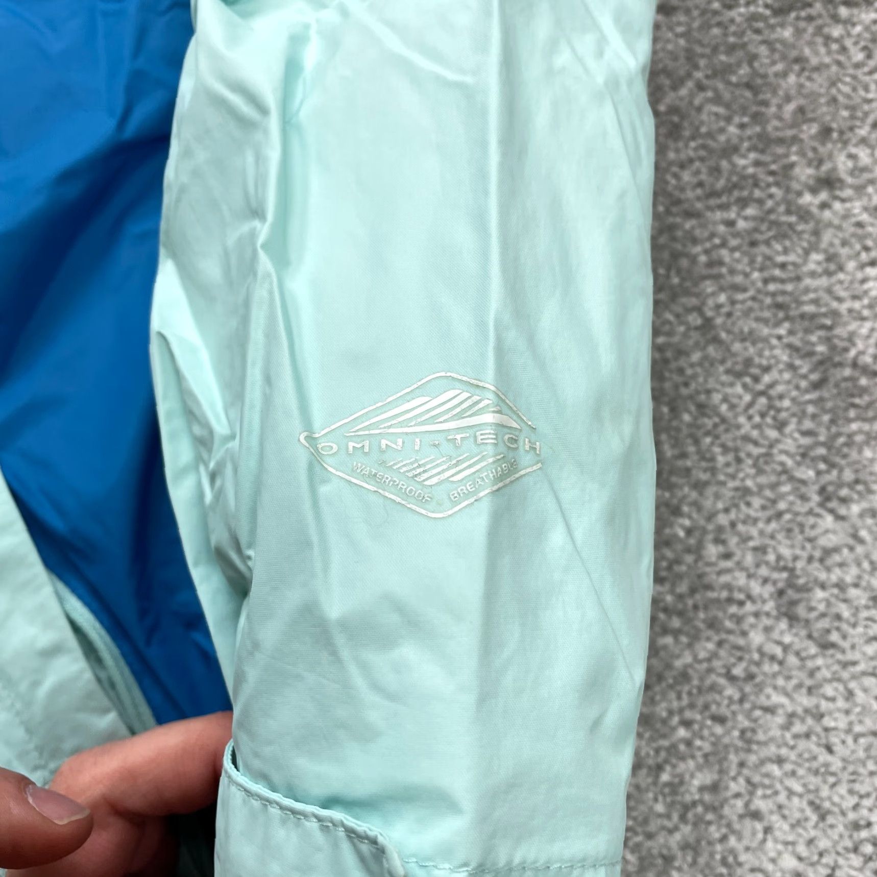 Vintage Columbia Omni Tech Windbreaker Jacket Womens Medium Blue Green Full Zip Size M / US 6-8 / IT 42-44 - 7 Thumbnail