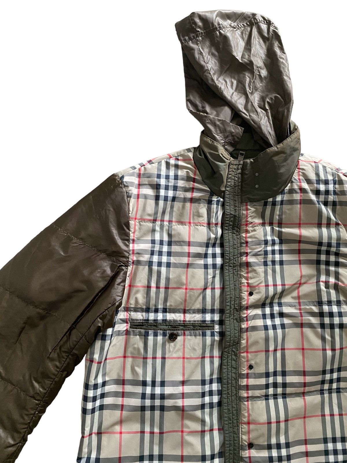 Burberry × Vintage Rare Burberry London Nylon Jacket Hoodie Check nice design Size US L / EU 52-54 / 3 - 13 Thumbnail