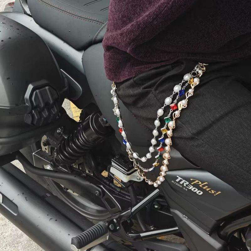 Jewelry Petal Multicolored Pearl Waist Pants Chain Fashionable Size ONE SIZE - 6 Thumbnail