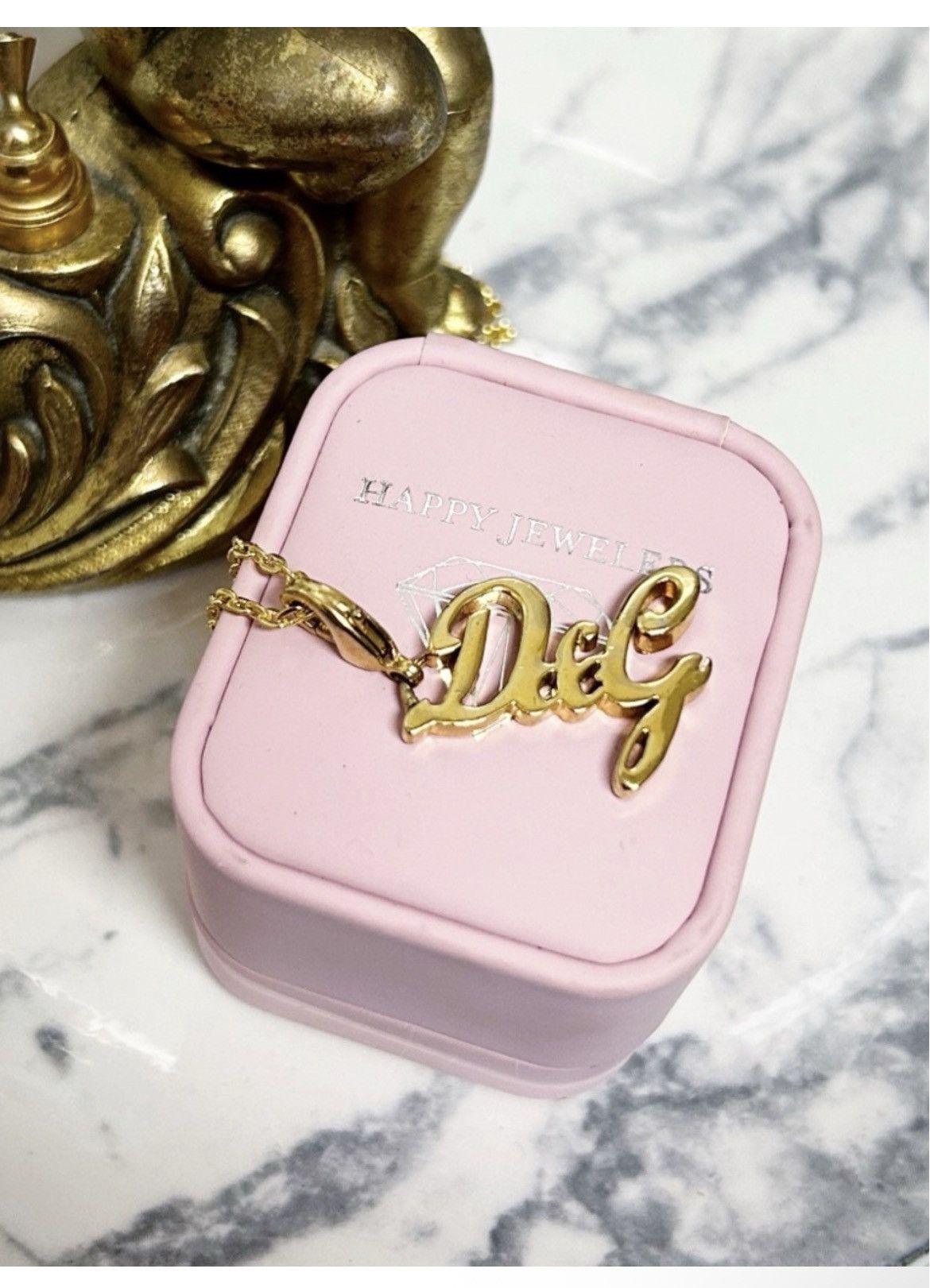 Dolce & Gabbana Authentic Dolce & Gabbana RARE Gold Cursive Logo DG Necklace Size ONE SIZE - 13 Thumbnail