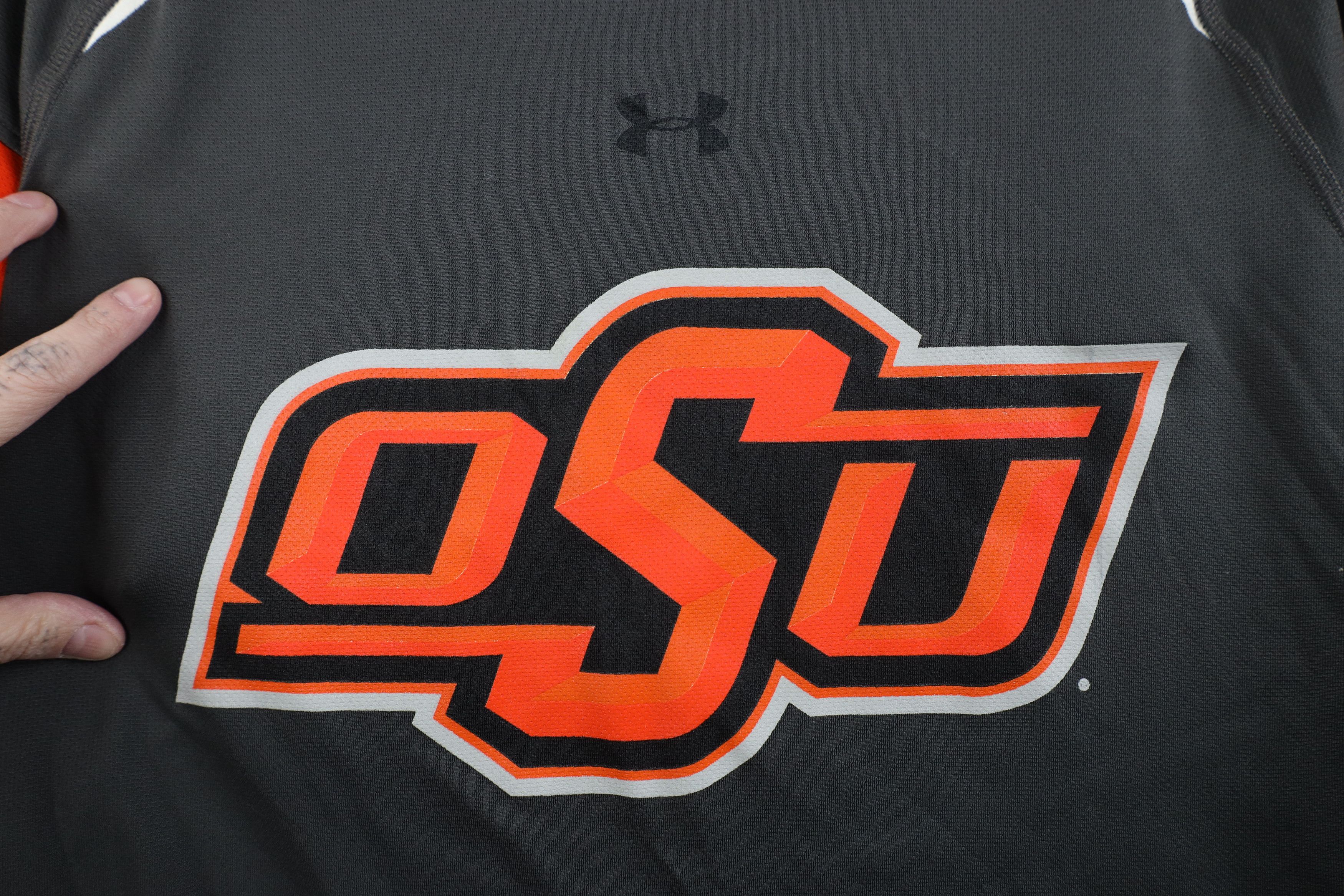 Under Armour Under Armour Fit Oklahoma State University Knit T-Shirt Gray Size US M / EU 48-50 / 2 - 4 Thumbnail
