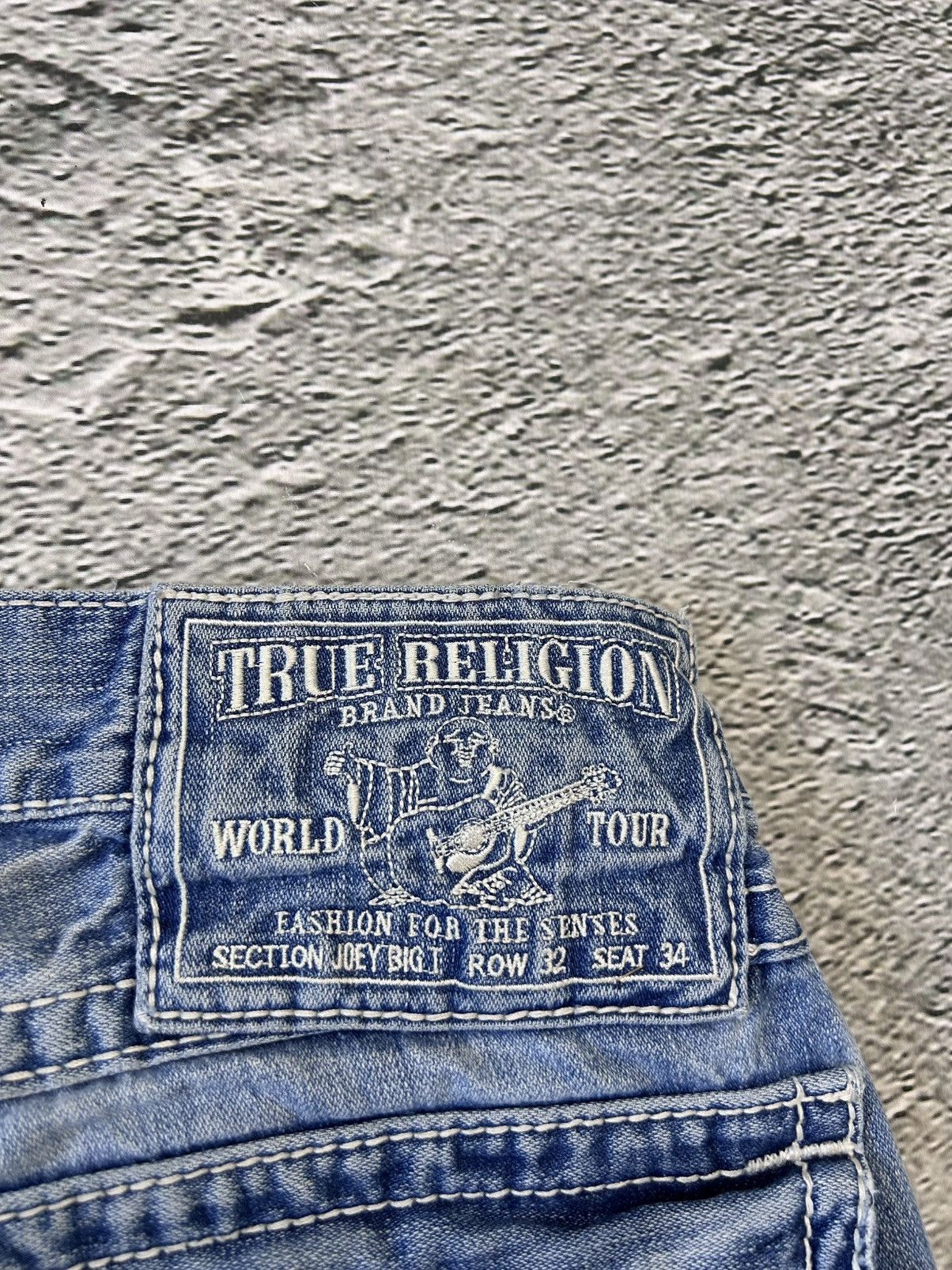 True Religion True Religion baby blue jeans white stitching Y2K bootcut Size US 32 / EU 48 - 4 Thumbnail