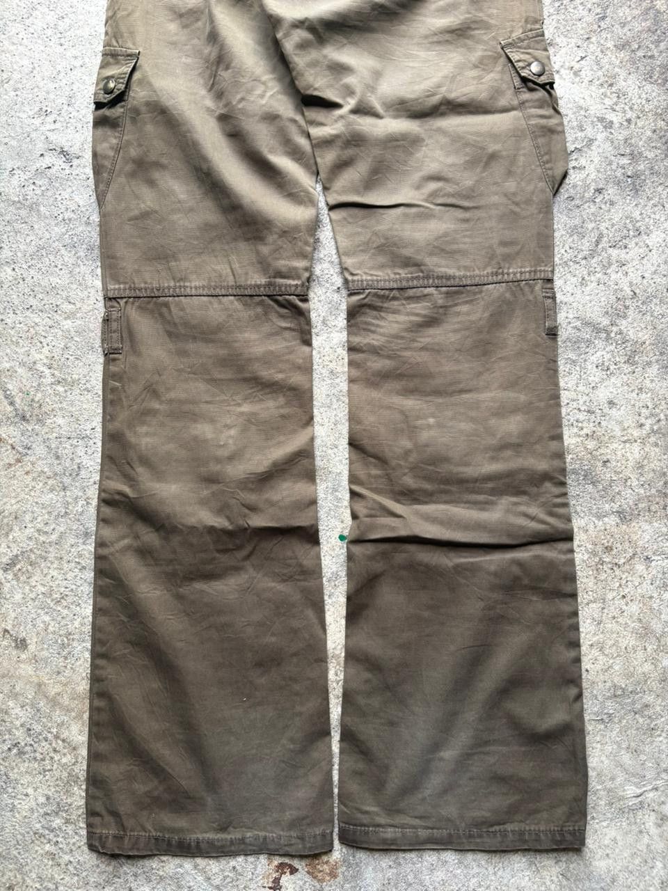 Tete Homme 2000s Tete Homme Flared Panelled Cargo Pants Size US 31 - 9 Thumbnail