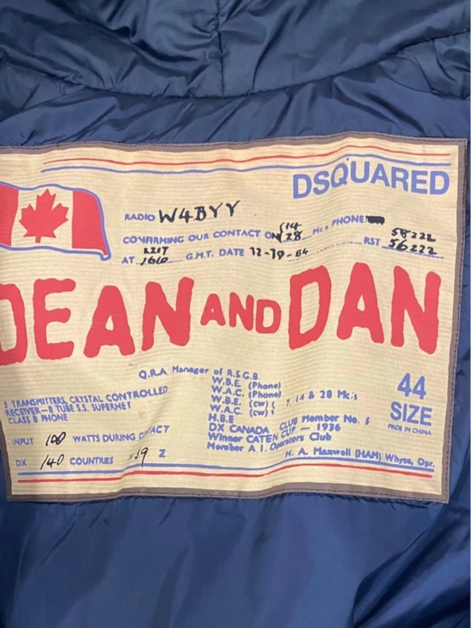 Dsquared2 Dsquared² “Dean & Dan” Radio Patch Bomber Jacket Size US S / EU 44-46 / 1 - 3 Thumbnail