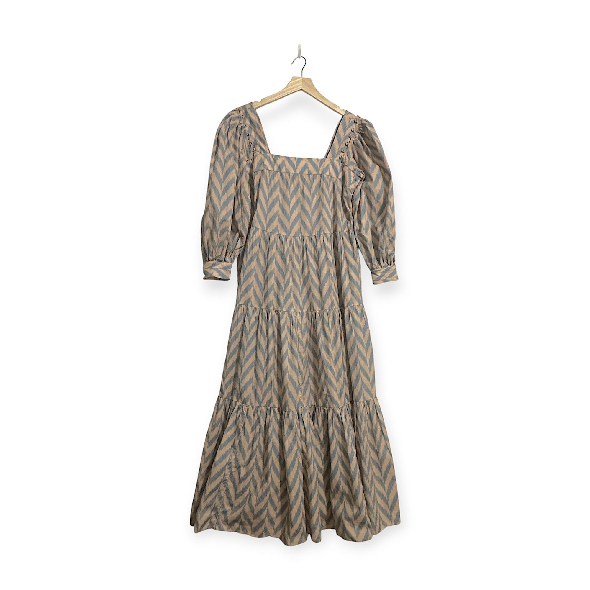 Ulla Johnson Ulla Johnson Georgina Chevron-Print Tiered Midi Dress Sz 2 Size XS / US 0-2 / IT 36-38 - 1 Thumbnail
