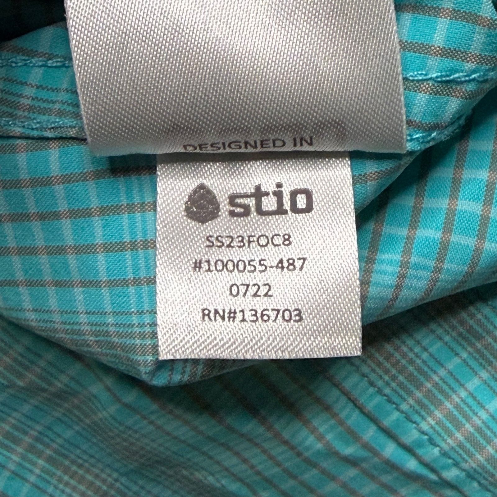 Stio Stio Button Up Shirt Women’s Medium Turquoise Plaid Size M / US 6-8 / IT 42-44 - 9 Thumbnail