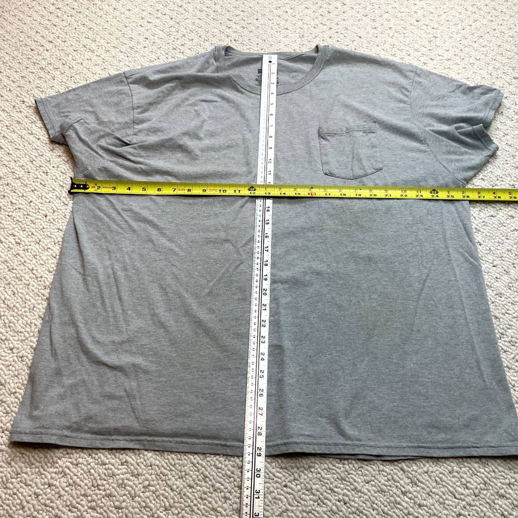 Hanes Hanes Comfortsoft Shirt Mens 3XL Gray Cotton Pocket Crew Top Size US XXL / EU 58 / 5 - 7 Thumbnail
