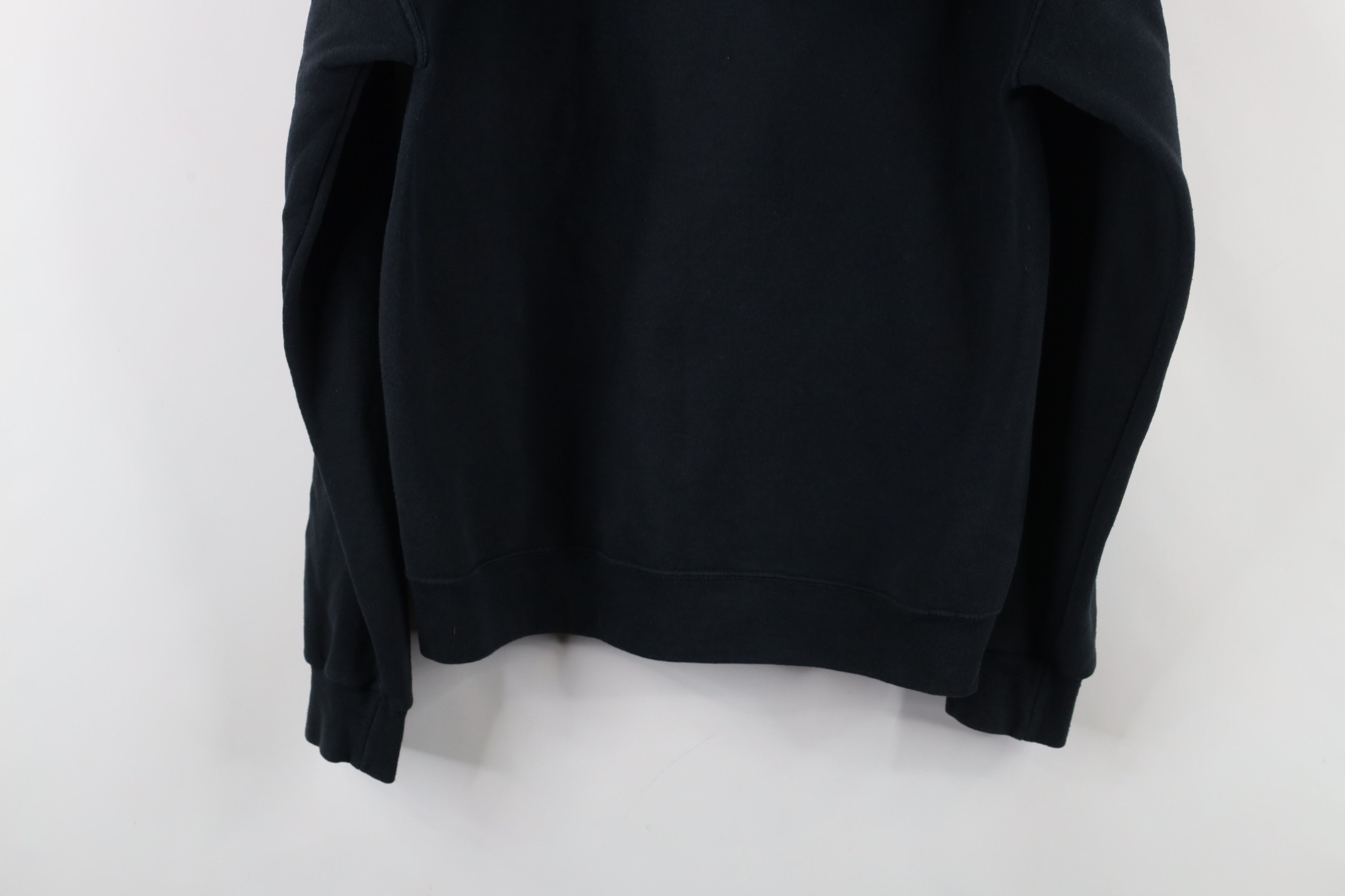 Vintage Vintage 90s Streetwear Faded Blank Hoodie Sweatshirt Black Size US S / EU 44-46 / 1 - 13 Thumbnail