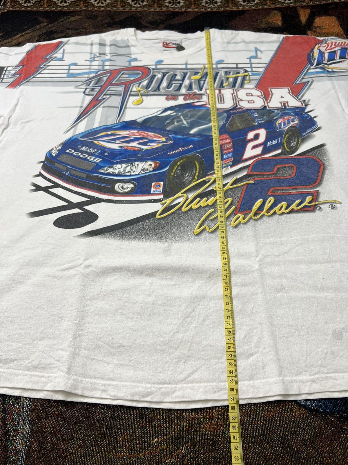 NASCAR Vintage NASCAR Rusty Wallace Rockin' USA AOP Tee Size US XXL / EU 58 / 5 - 8 Thumbnail