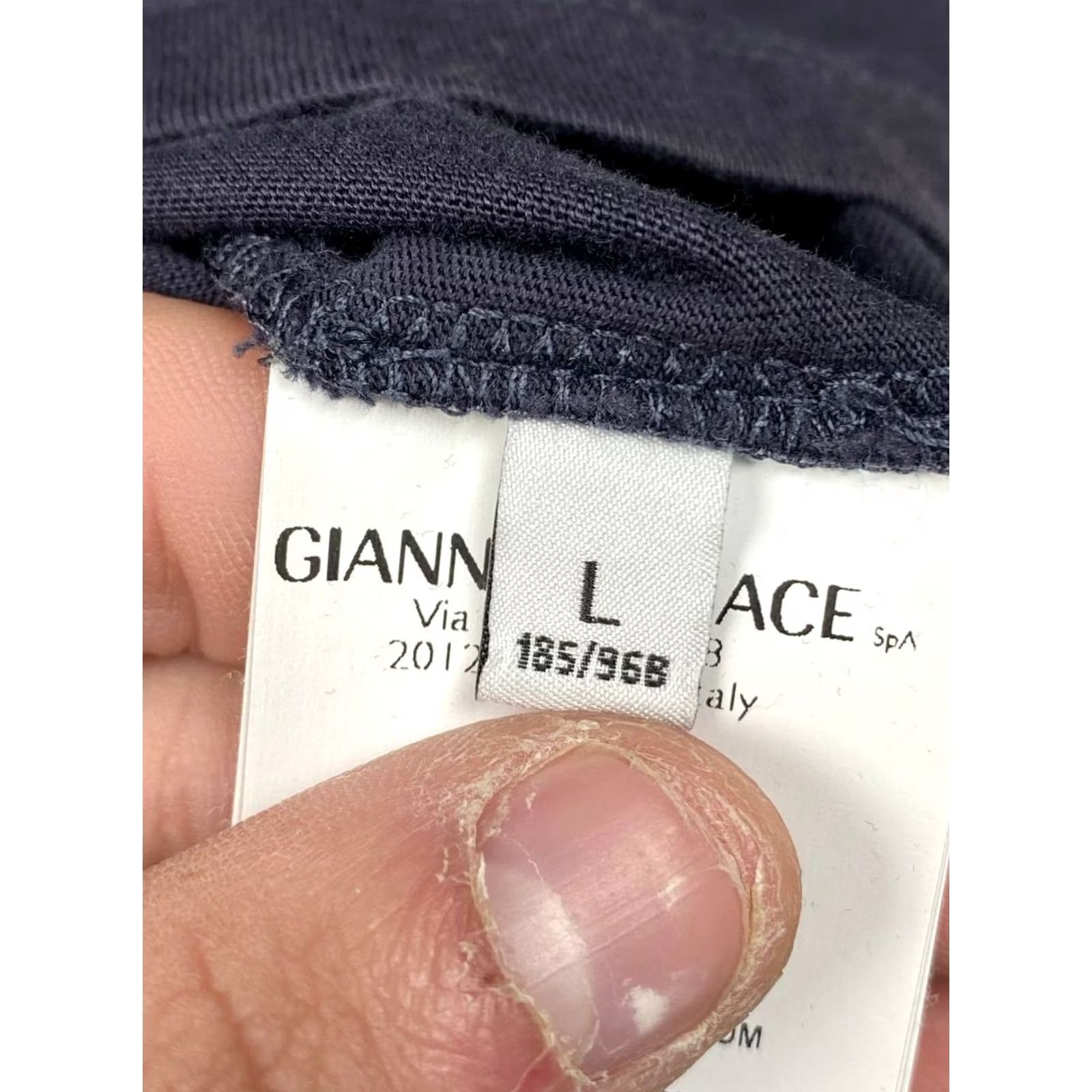 Vintage Versace Collection T-Shirt Men L Blue Logo Crew Neck Short Sleeve Shirt Designer All Seasons 55.5 Chest 72.5 Length 46.5 Shoulders Italy Cotton Size US L / EU 52-54 / 3 - 7 Thumbnail
