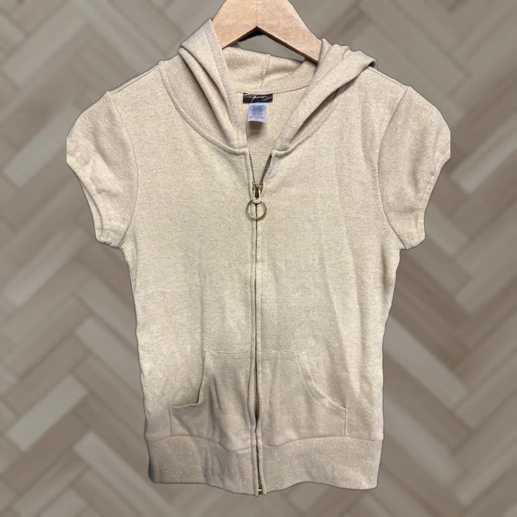 Old Navy VINTAGE Old Navy Full Zip Y2K Sleeveless Hoodie Womens Gold Small Size S / US 4 / IT 40 - 1 Thumbnail
