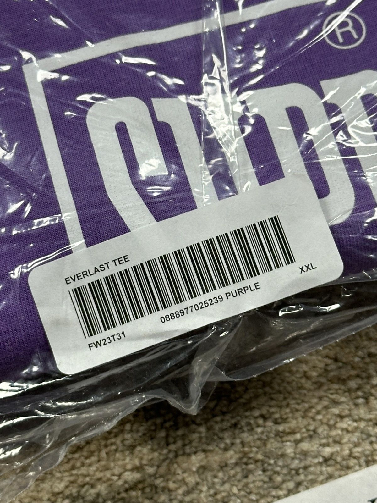 Supreme Supreme Warm Up Tee - Purple - XXL - FW23 Size US XXL / EU 58 / 5 - 4 Thumbnail