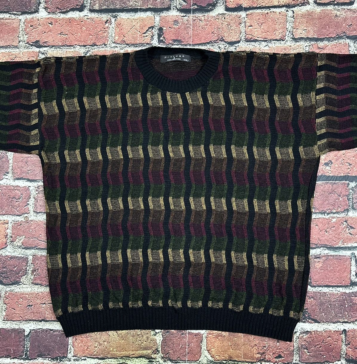 Protege Vintage Protege Collection Sweater Textured 3D Coogi Style Size US XXL / EU 58 / 5 - 2 Thumbnail