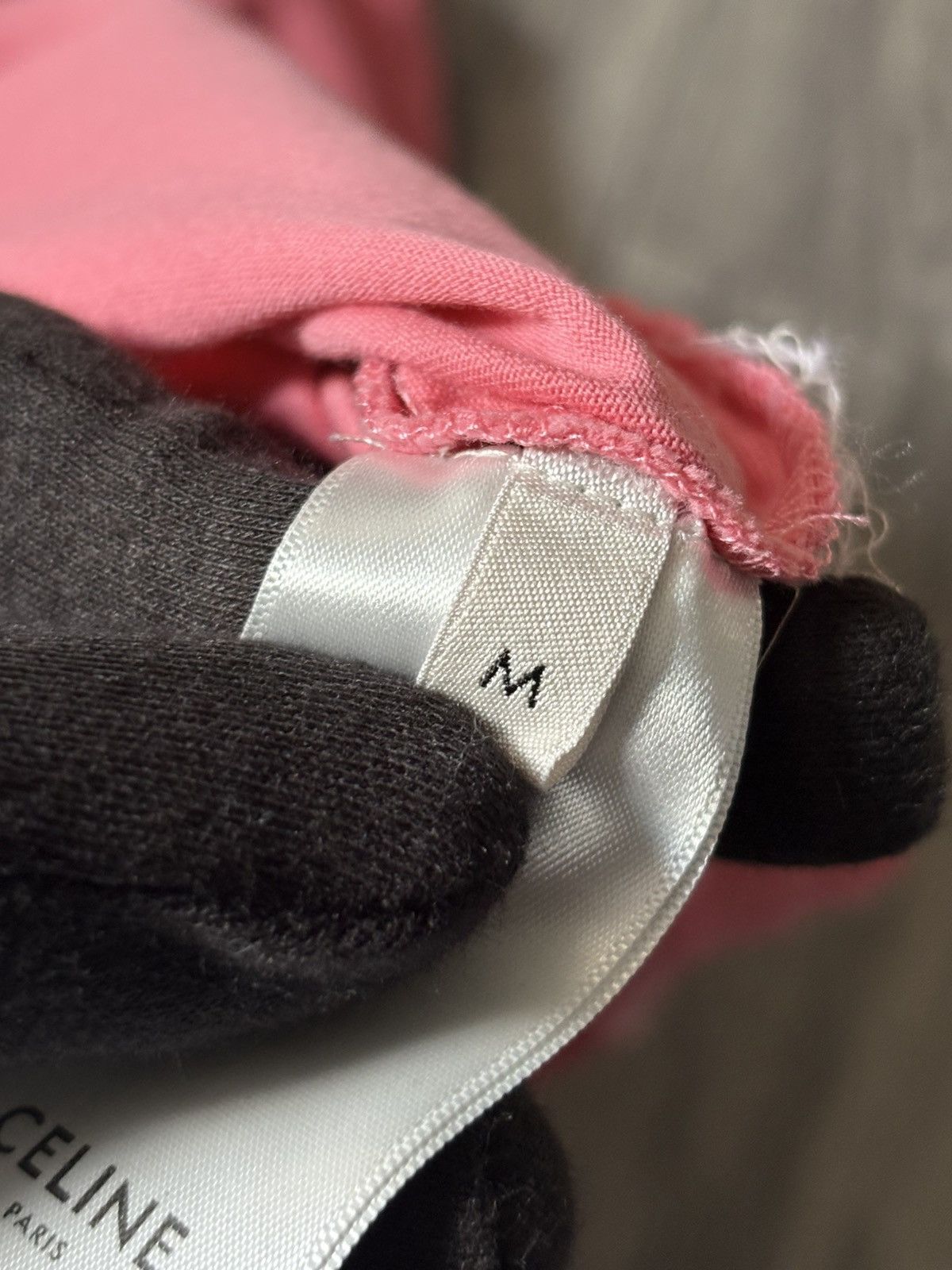 Celine Celine pink logo tshirt Size US M / EU 48-50 / 2 - 3 Thumbnail