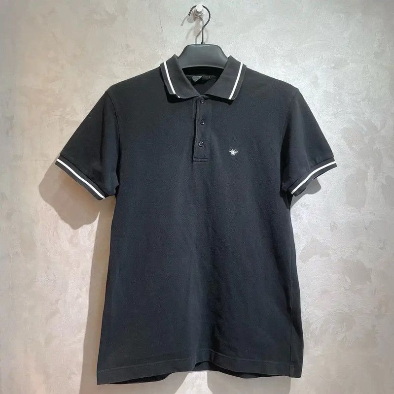 Dior Dior Black Cotton Men's Polo Shirt 0089 Size US S / EU 44-46 / 1 - 1 Thumbnail