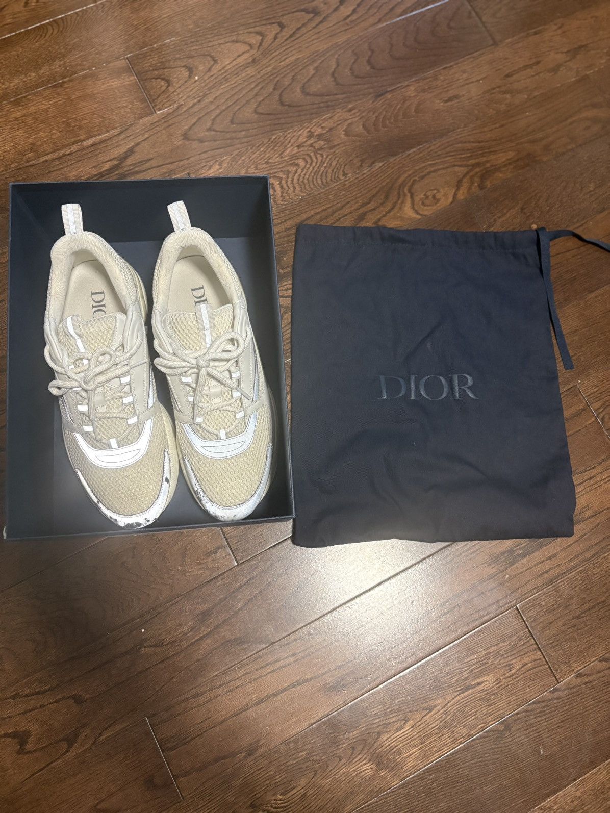Dior dior b22 white silver Size US 11 / EU 44 - 1 Thumbnail