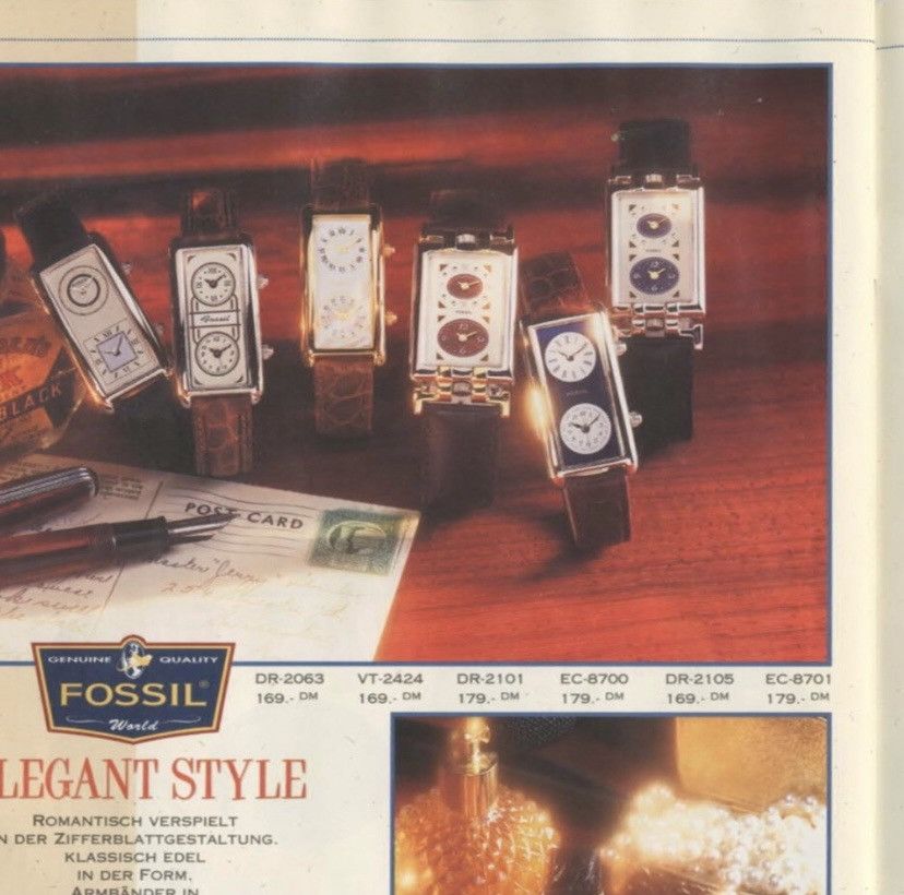 Fossil 1995 FOSSIL ART DECO EC-8605 Size ONE SIZE - 2 Thumbnail